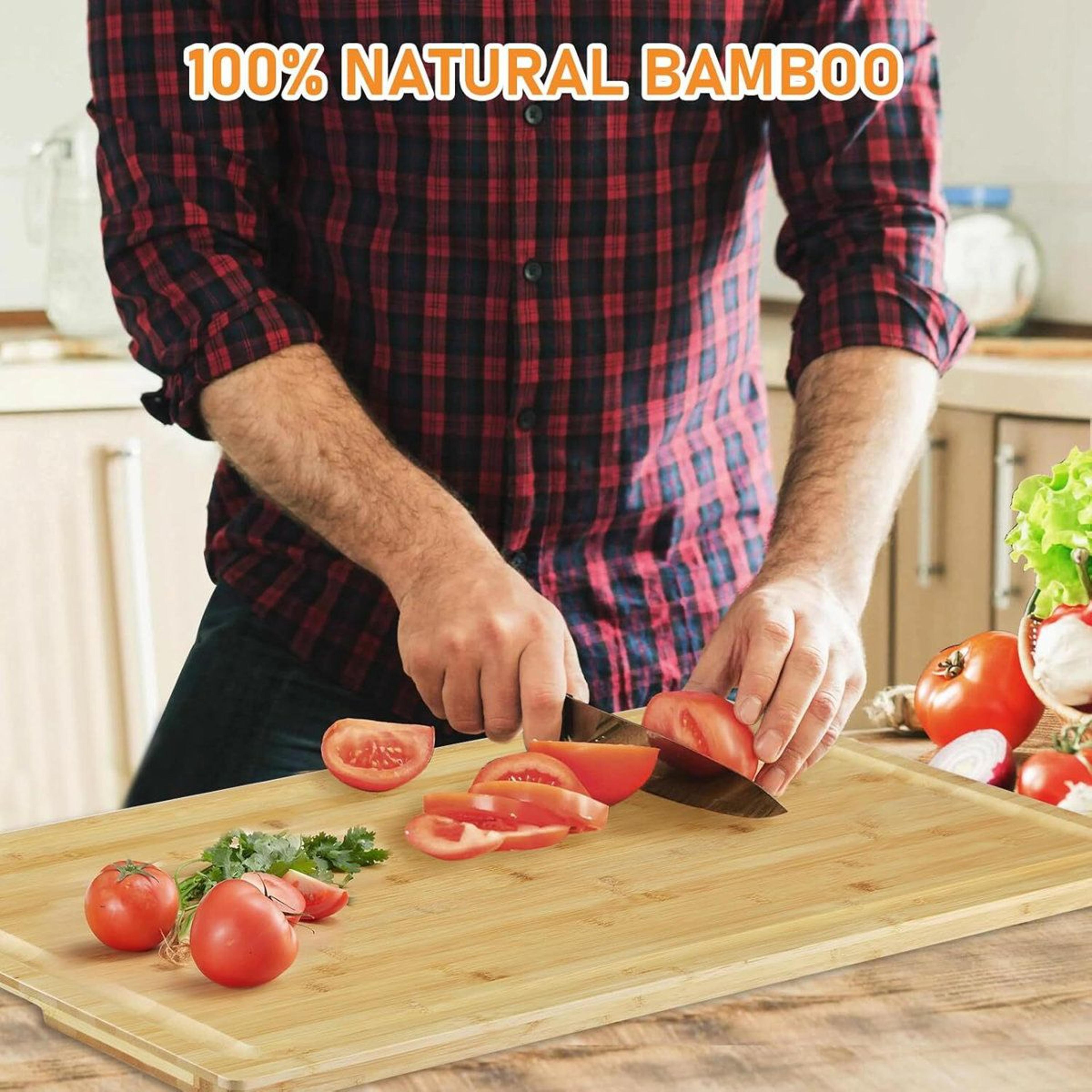 Extra Large Bamboo Cutting Board Stovetop Cover 30 X 20 Noodle Board With Removable Feet 2