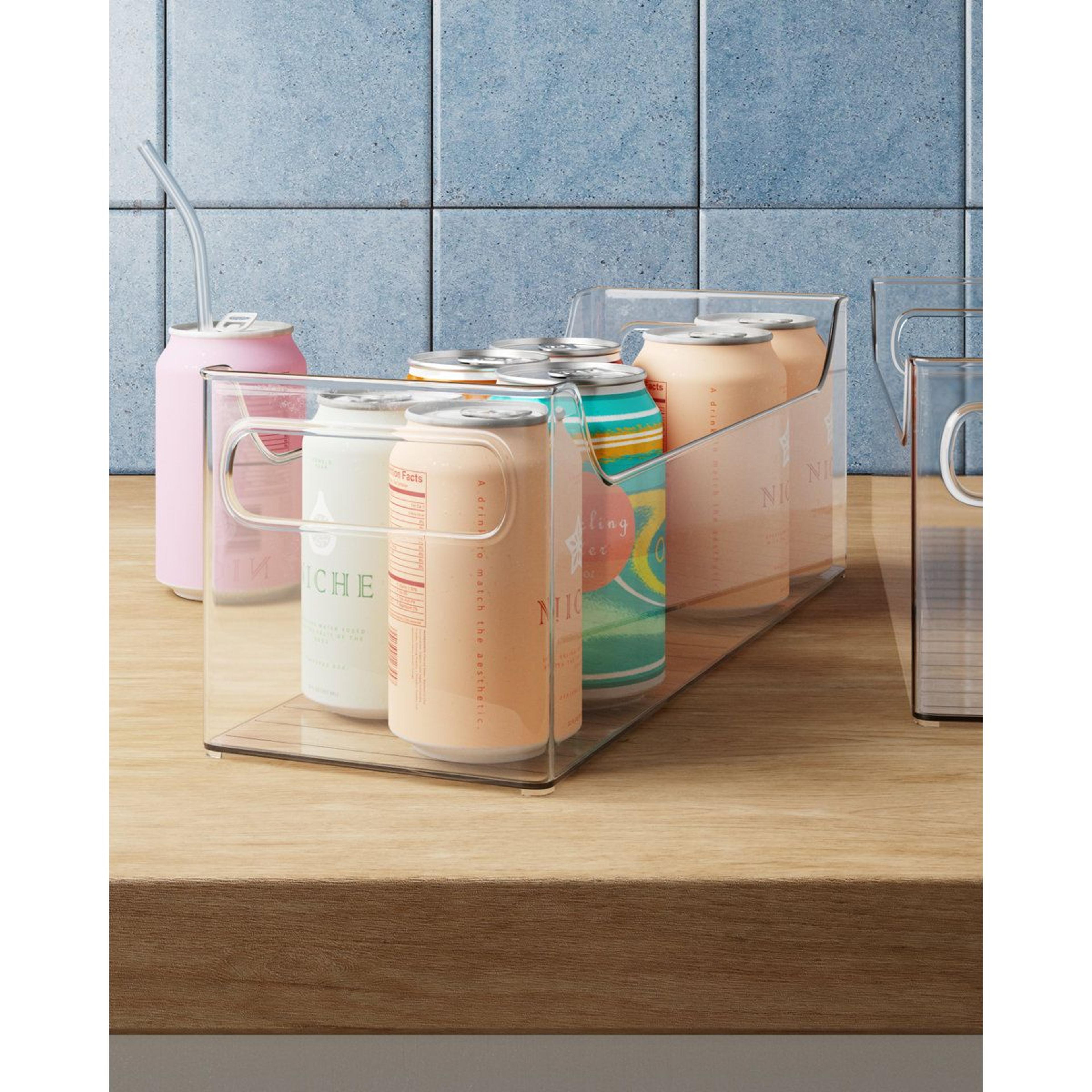 Clear Stackable Fridge Organizer Bins BPA Free Food Storage Containers Set Of 2 4