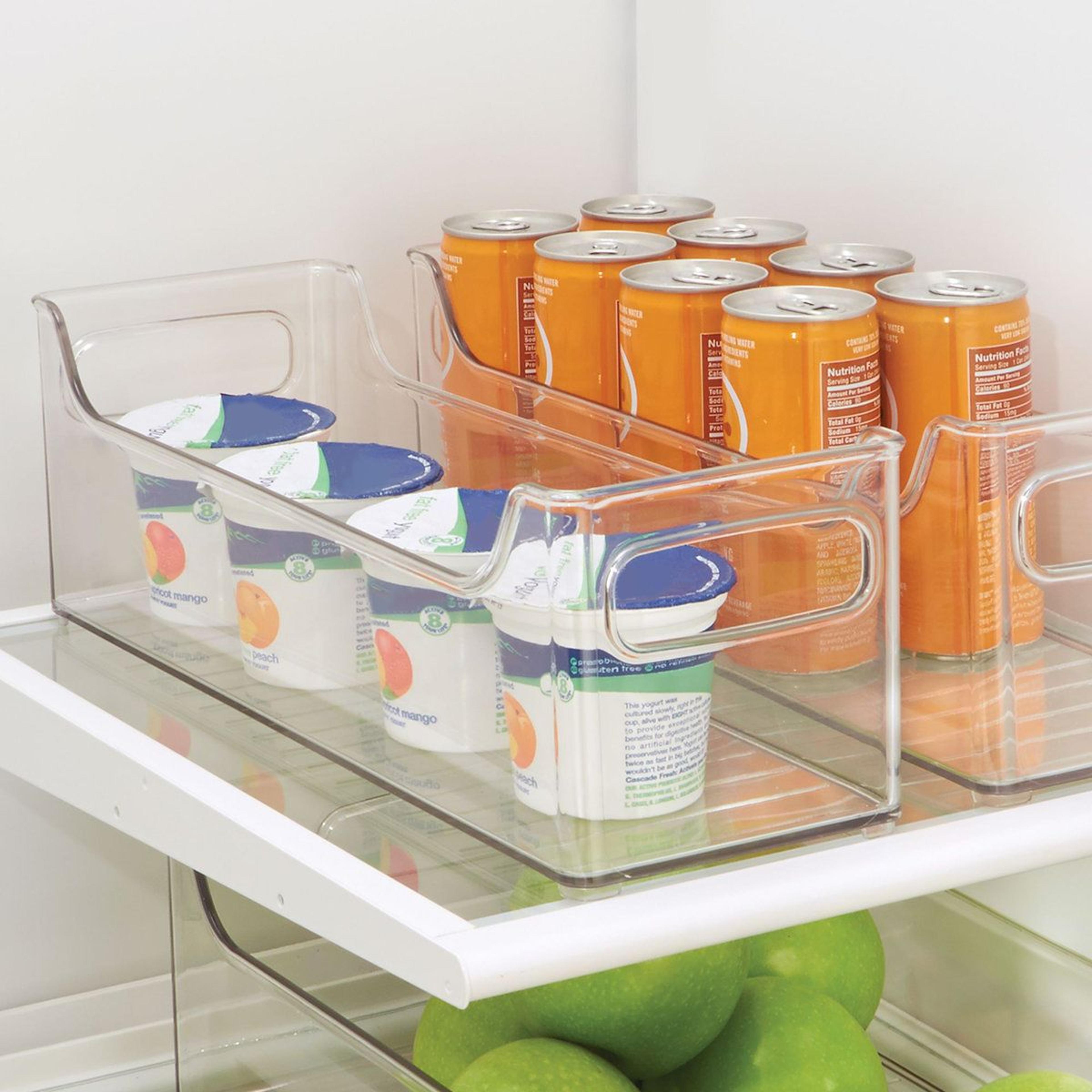 Clear Stackable Fridge Organizer Bins BPA Free Food Storage Containers Set Of 2 7