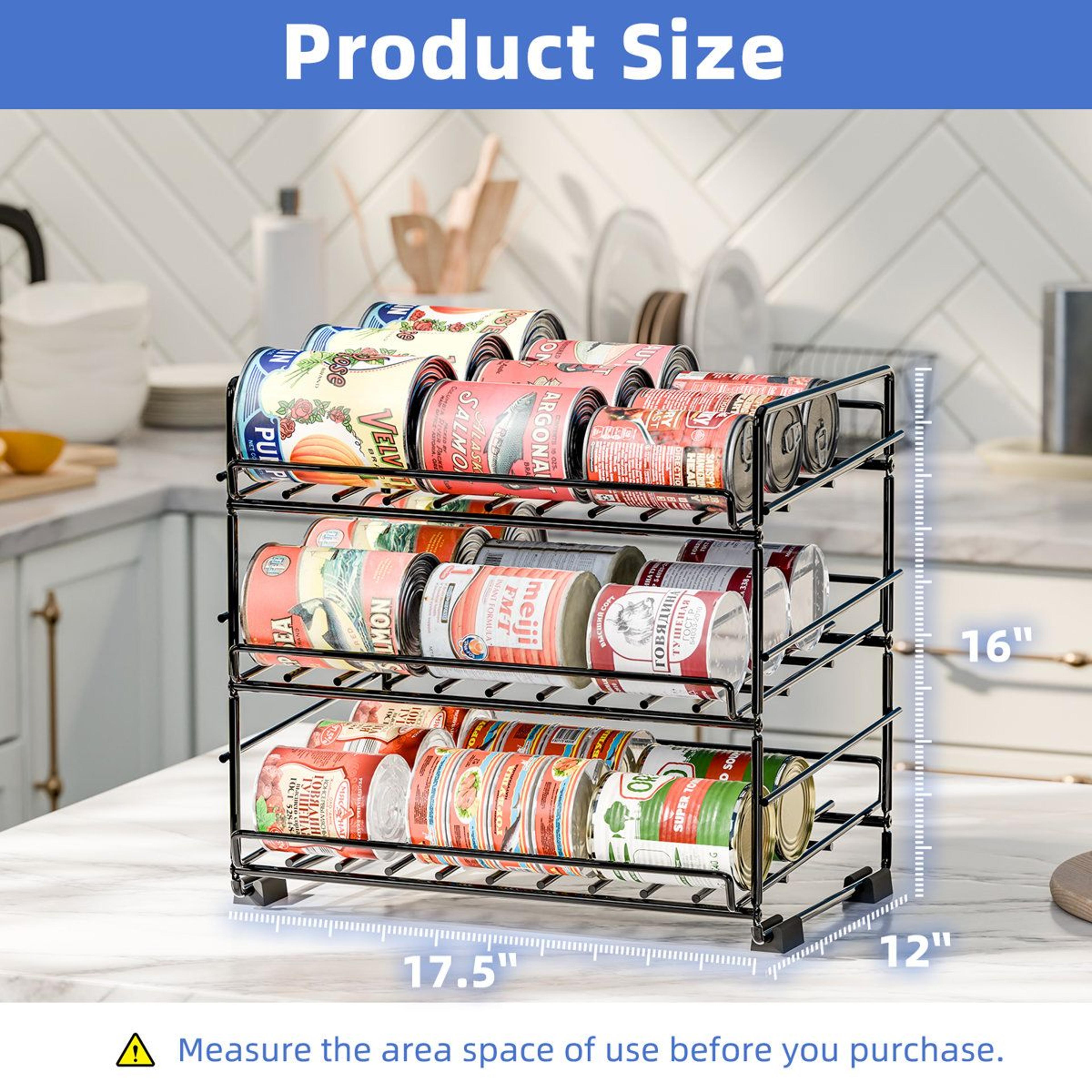 3 Tier Can Organizer Rack 36 Can Pantry Storage Dispenser 5