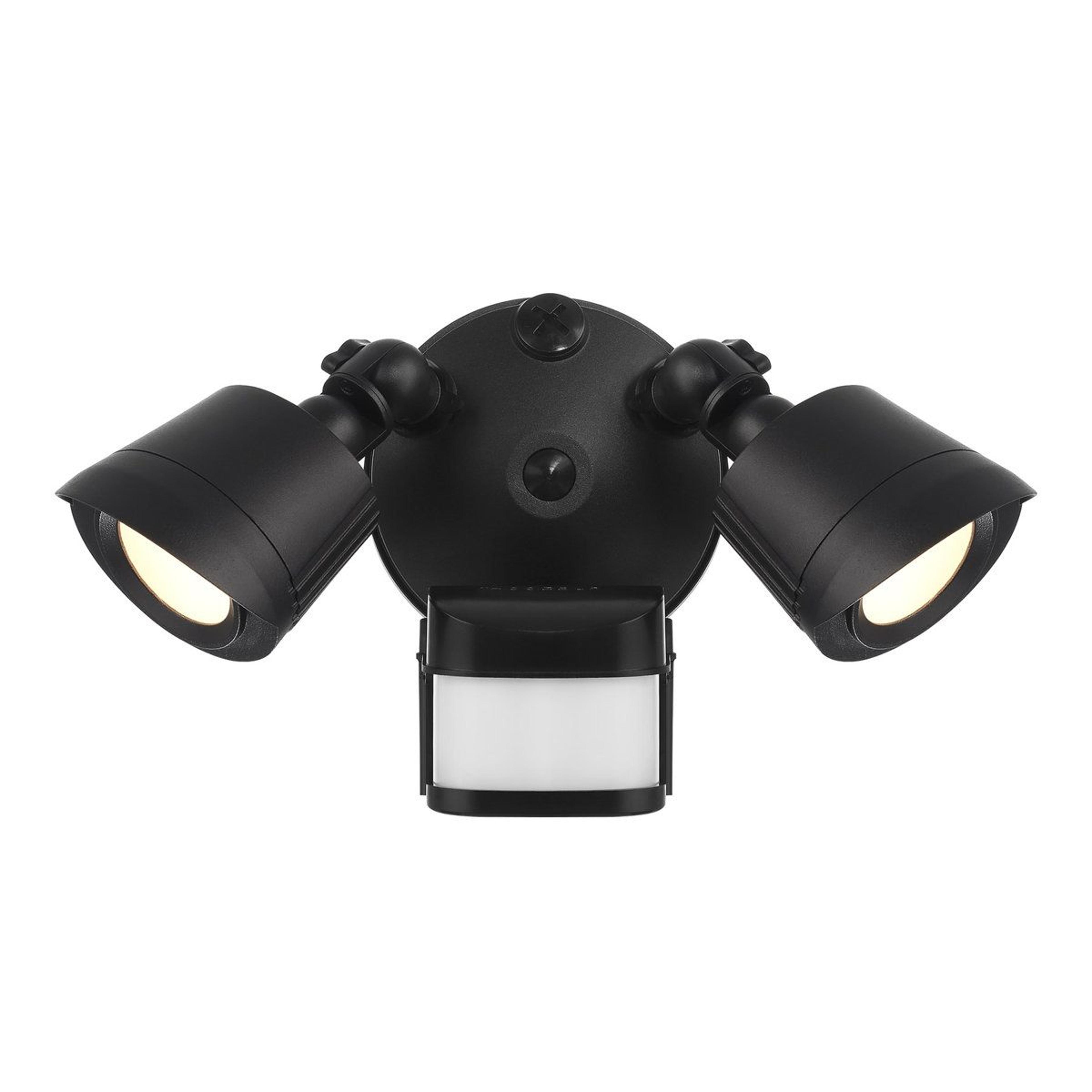 dual head led motion sensor outdoor security flood light