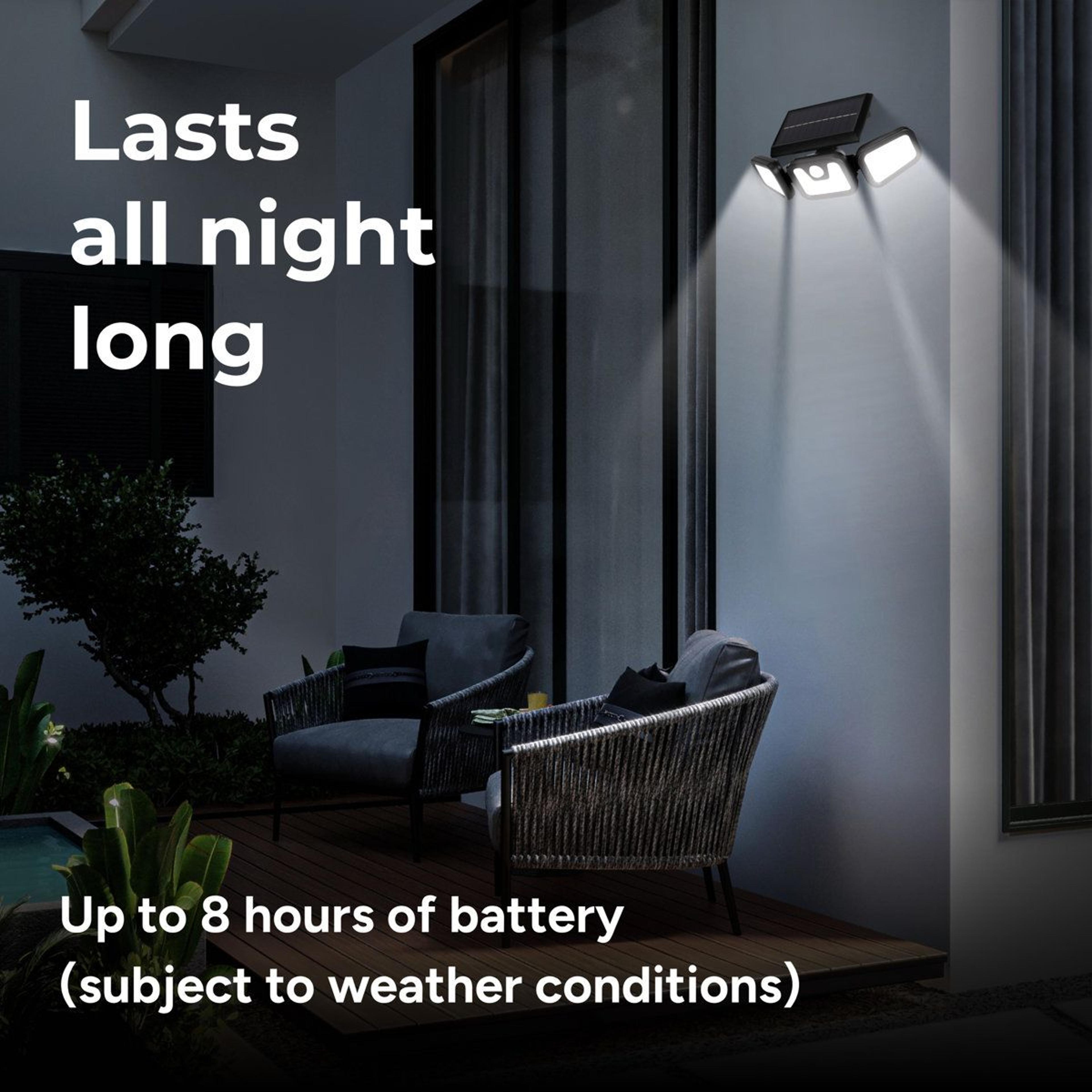 Solar Security Flood Light Motion Sensor Outdoor LED Light 4