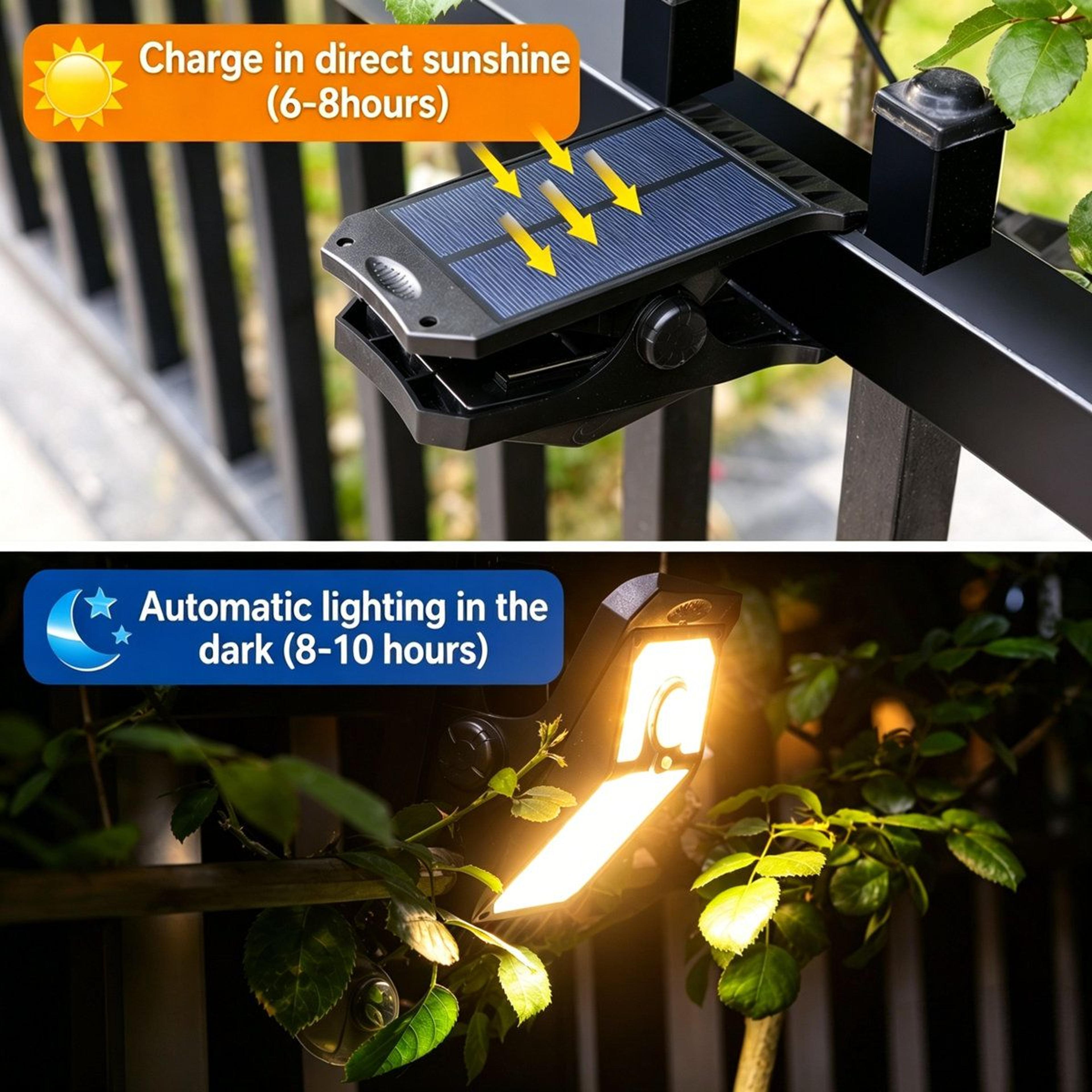 45 LED Solar Motion Sensor Clip Lights Waterproof Outdoor Security Lights Set Of 2 2