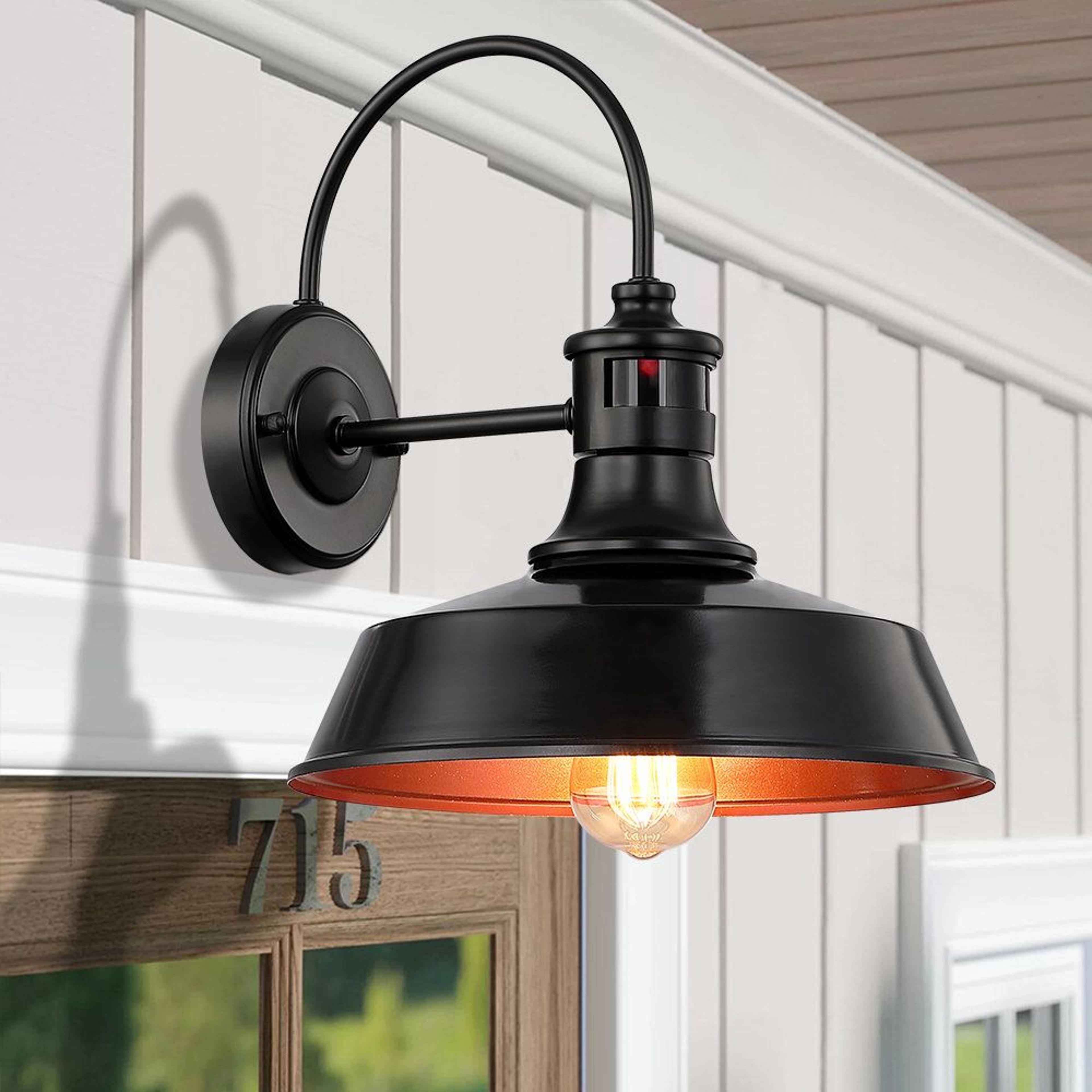 12 Inch Dusk To Dawn Motion Sensor Outdoor Barn Light Farmhouse Wall Sconce 8