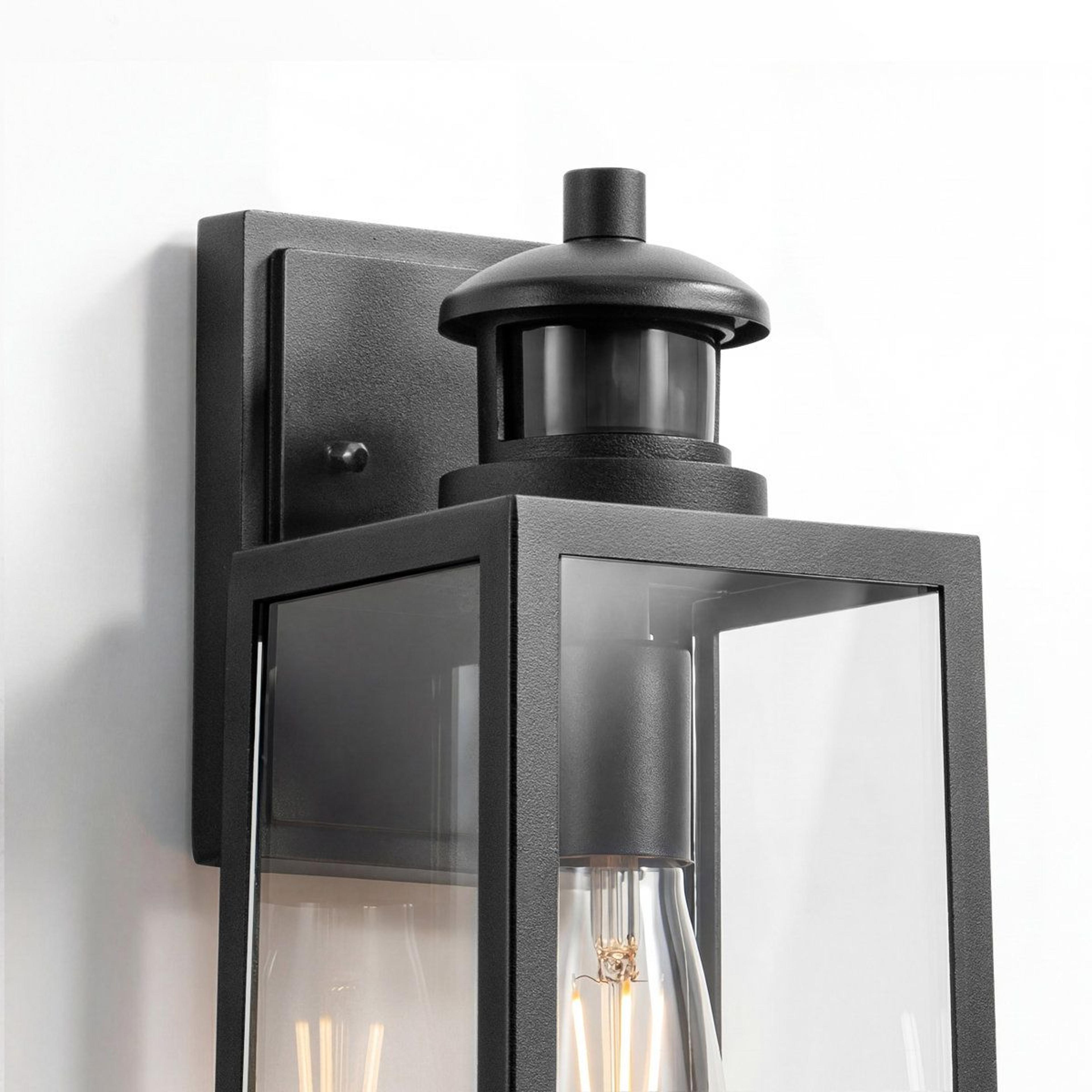 11 Inch Motion Sensor Outdoor Wall Light With Dusk To Dawn Aluminum Lantern 7