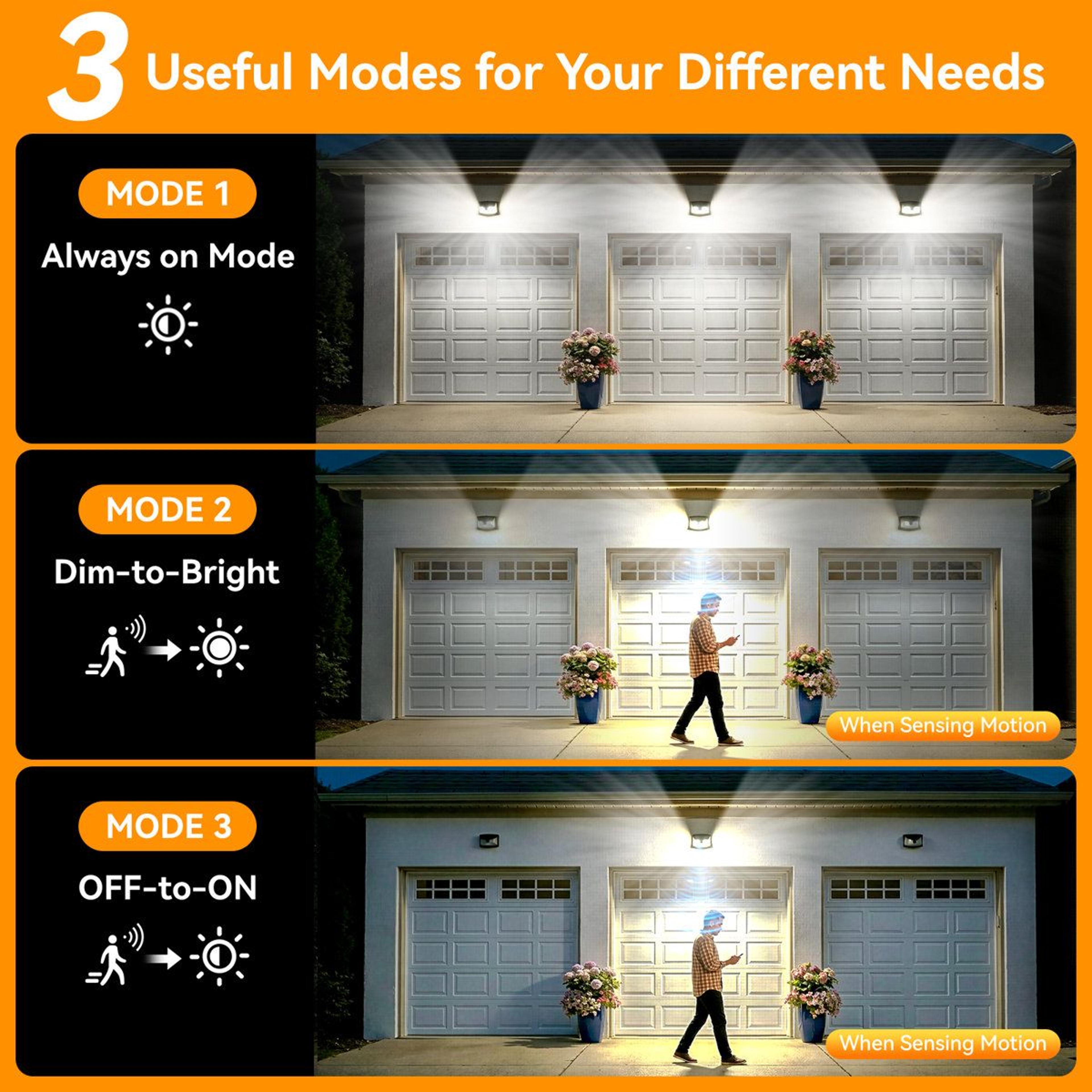 152 LED Solar Motion Sensor Outdoor Wall Lights 850 Lumen Waterproof Security Lights Set Of 4 3