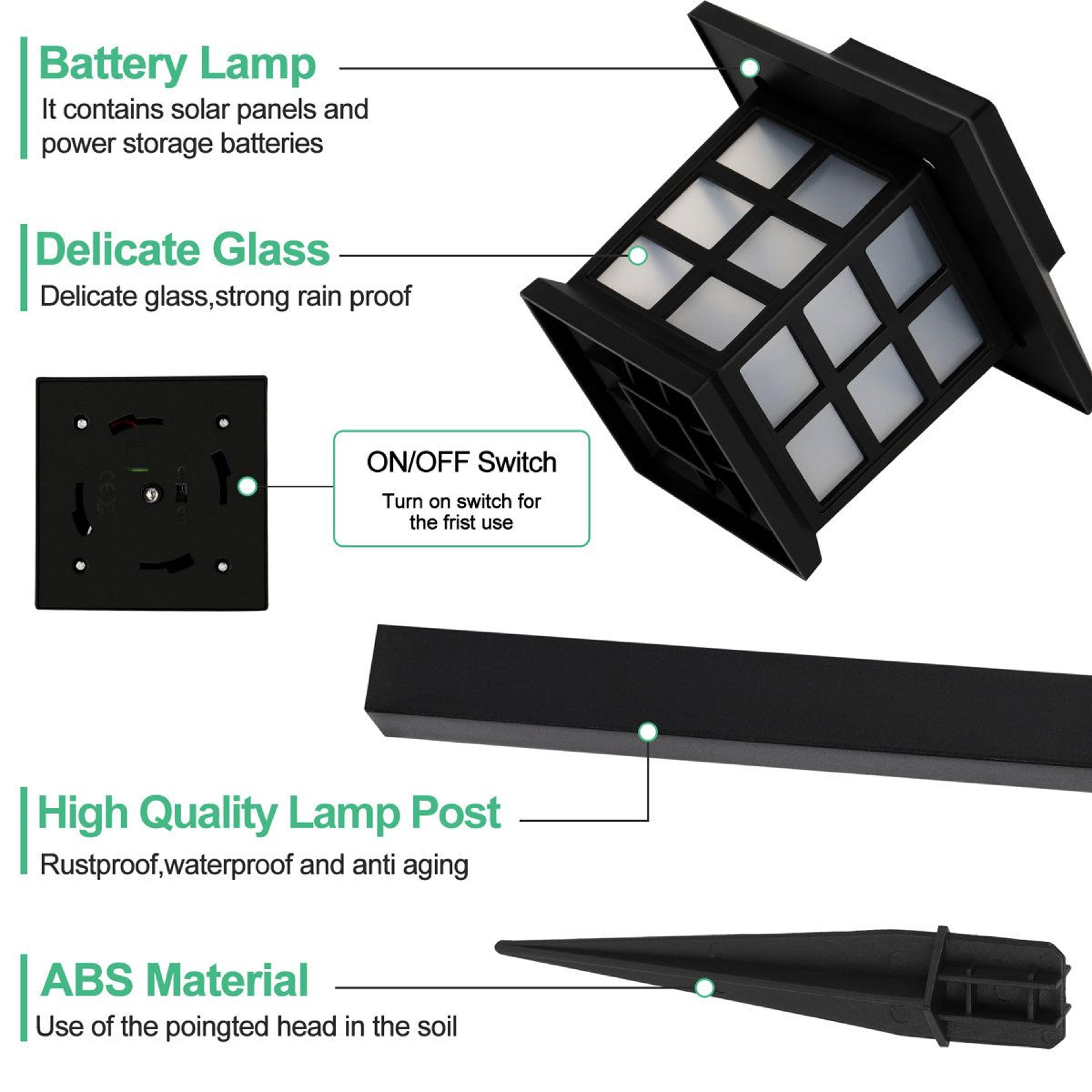 Color Changing Solar Pathway Lights 16 Pack Waterproof Outdoor Garden Stake Lights 1