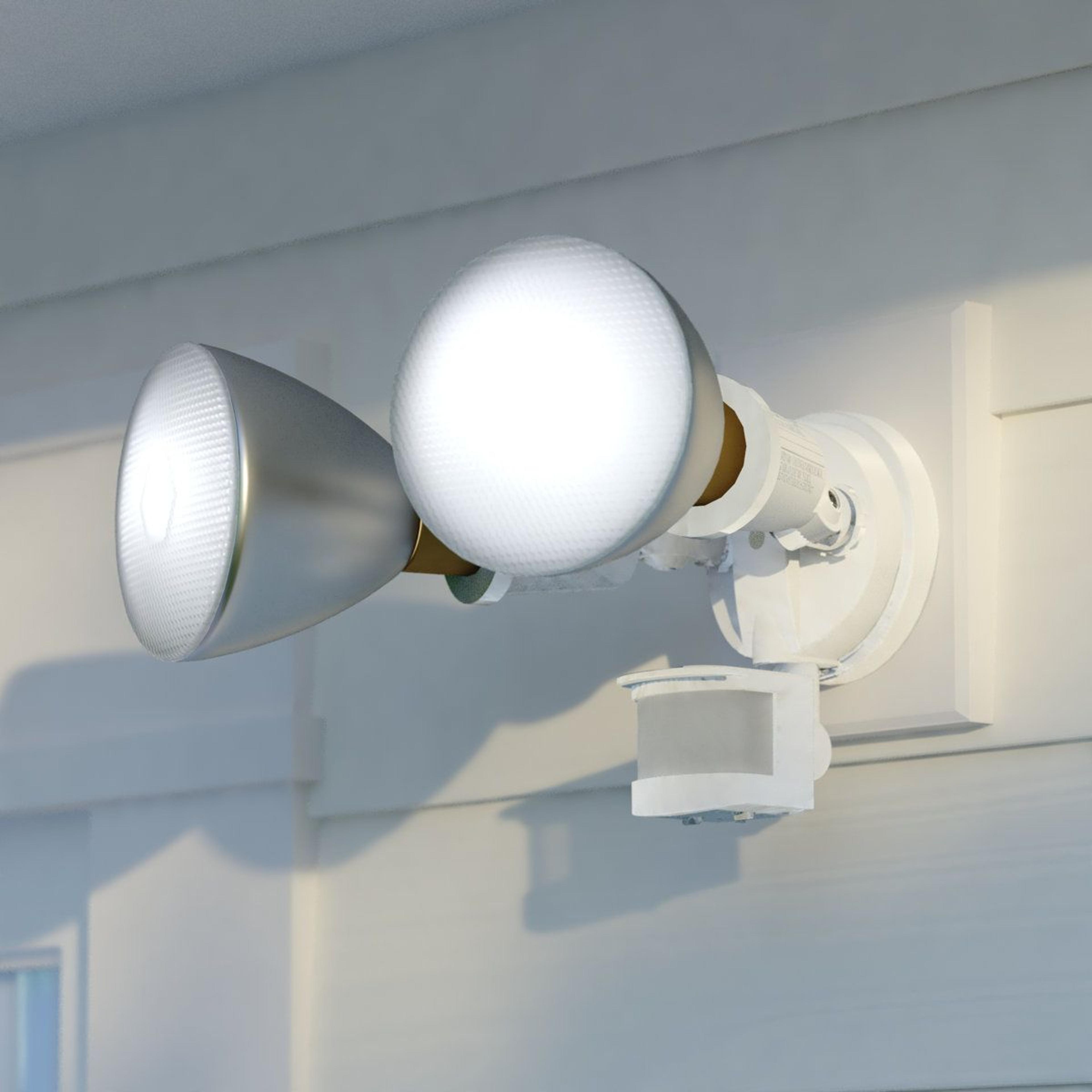 150w outdoor motion sensor flood light dusk to dawn dual head security lighting