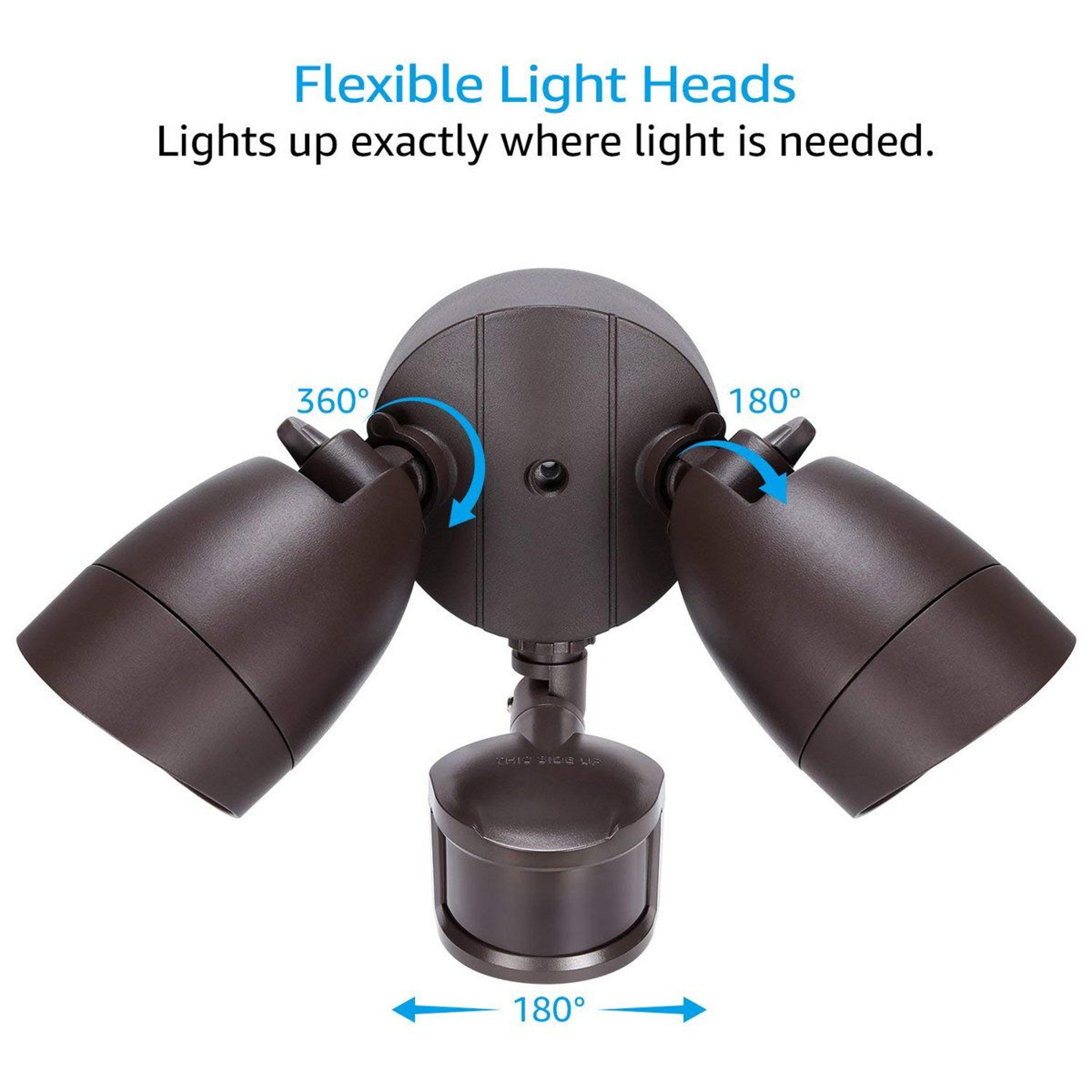 20W LED Motion Sensor Security Flood Light Dusk To Dawn Outdoor Dual Head Light 1