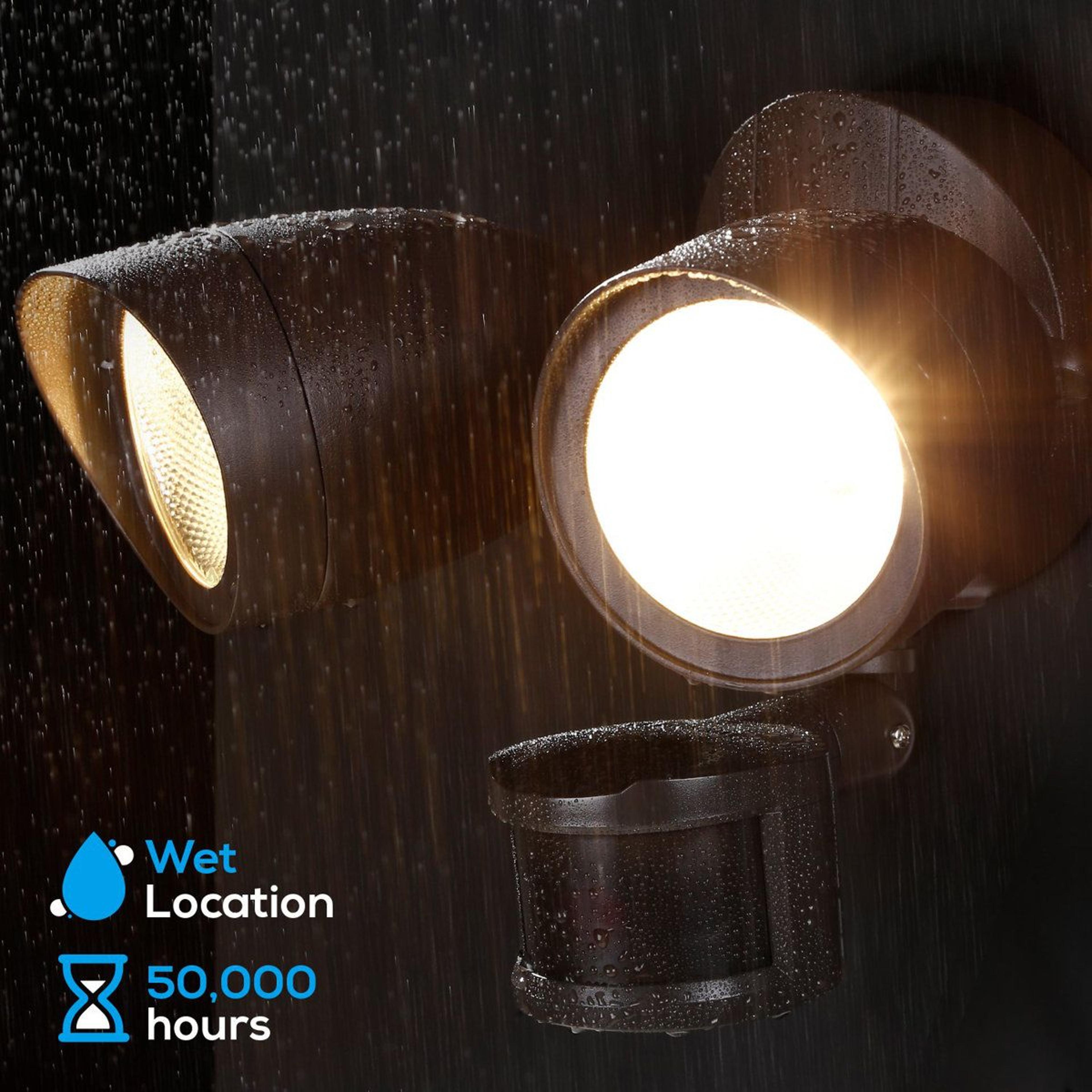 20W LED Motion Sensor Security Flood Light Dusk To Dawn Outdoor Dual Head Light 4
