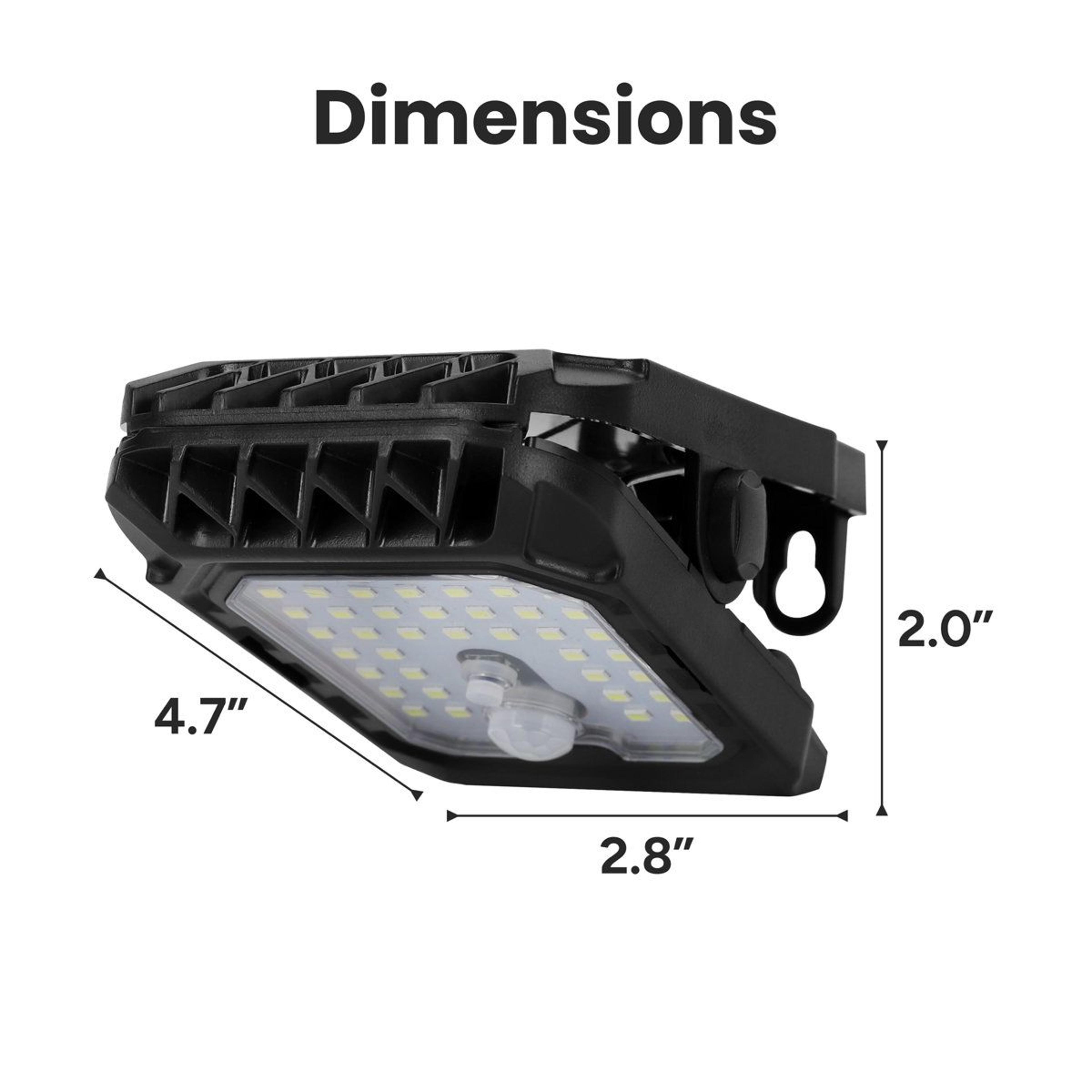 Solar Clip Light With Motion Sensor Waterproof Outdoor Camping Light 2 Pack 2