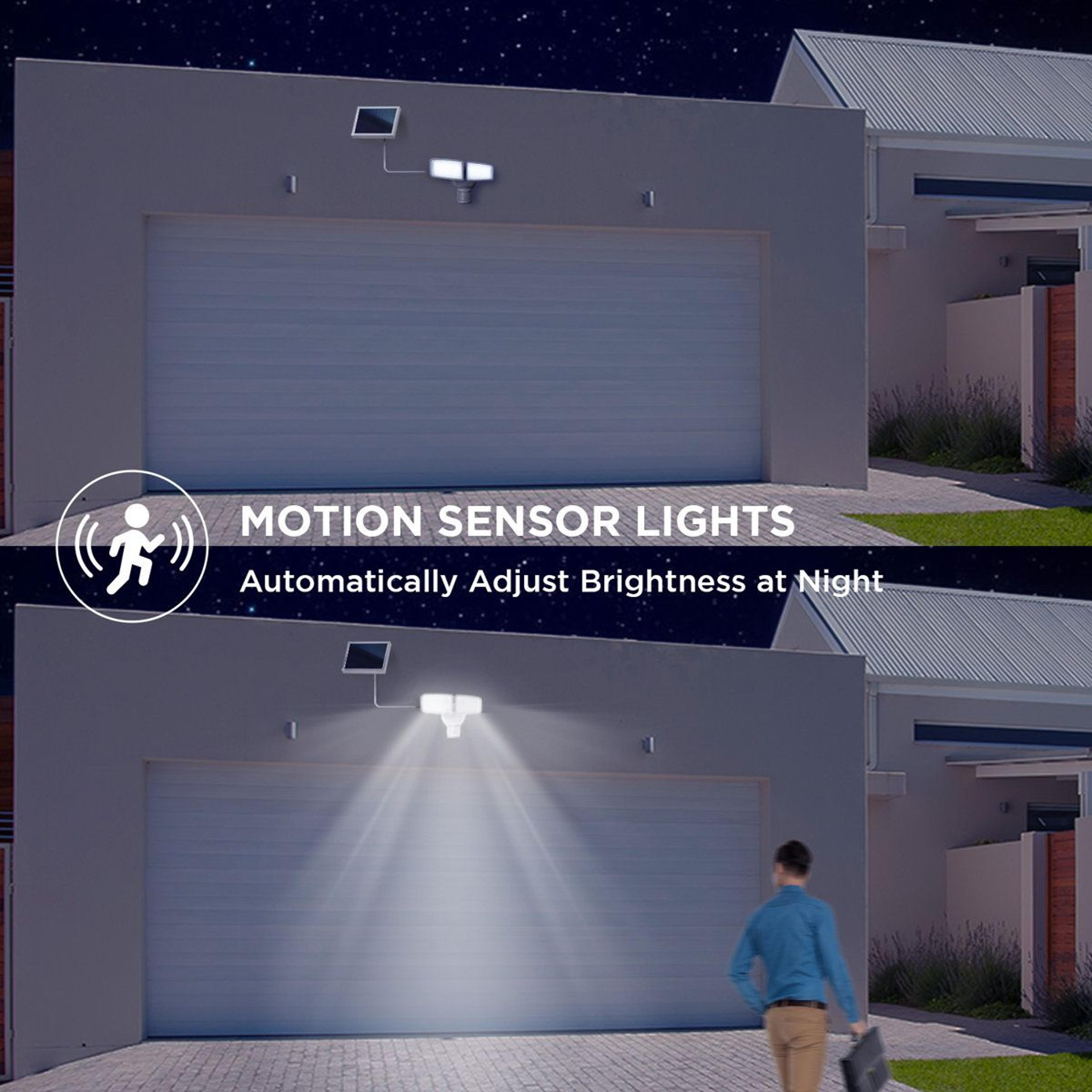 1500 Lumen Solar Motion Sensor Flood Lights Outdoor Security Lights 2 Pack 8