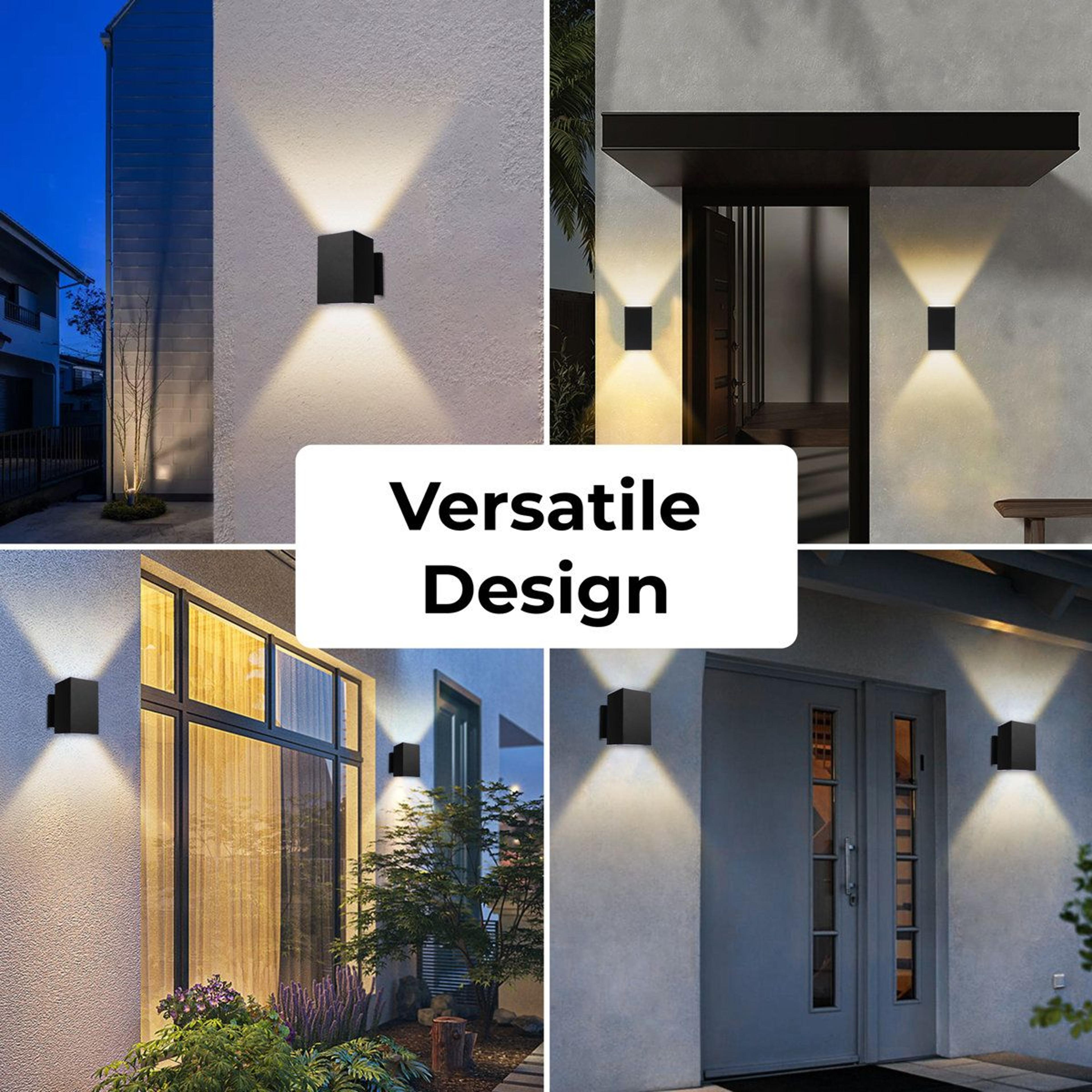 Solar Outdoor Wall Sconce Dusk To Dawn LED Weather Resistant Light 3