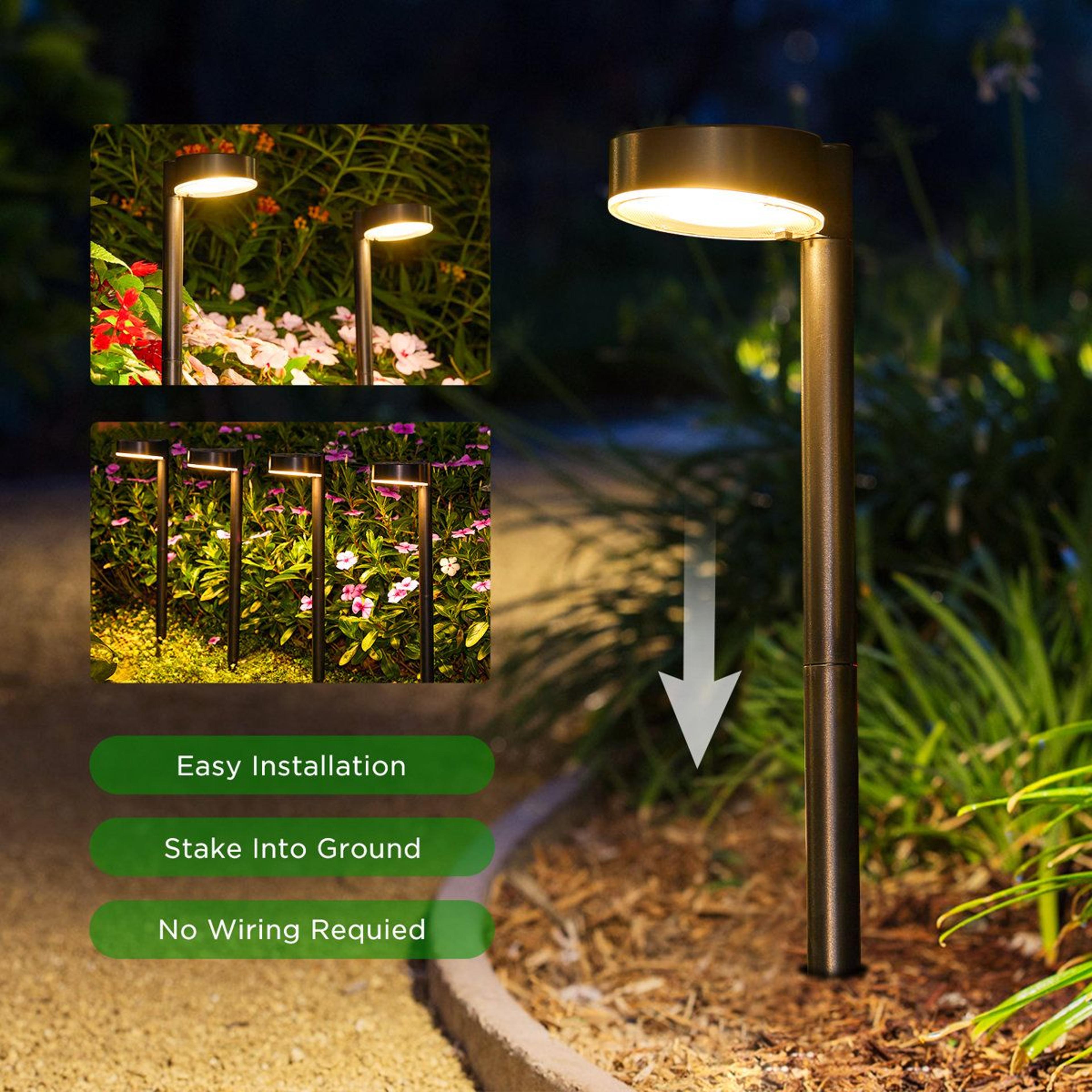 Solar Pathway Lights 8 Pack Waterproof LED Garden Lights With Dusk To Dawn Lighting 5