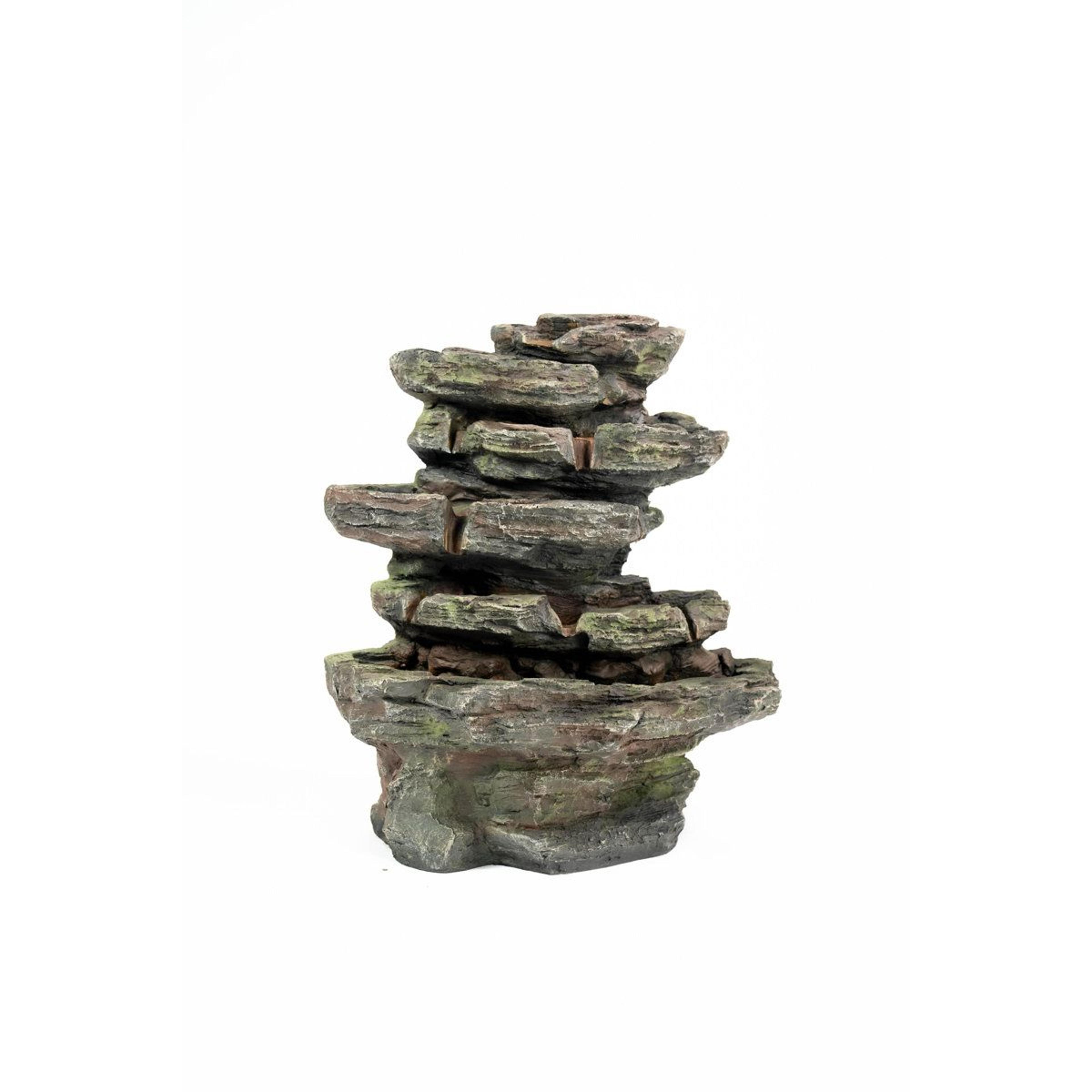 Multi Level Stone Water Fountain With LED Lights For Indoor Outdoor Garden Decor 3
