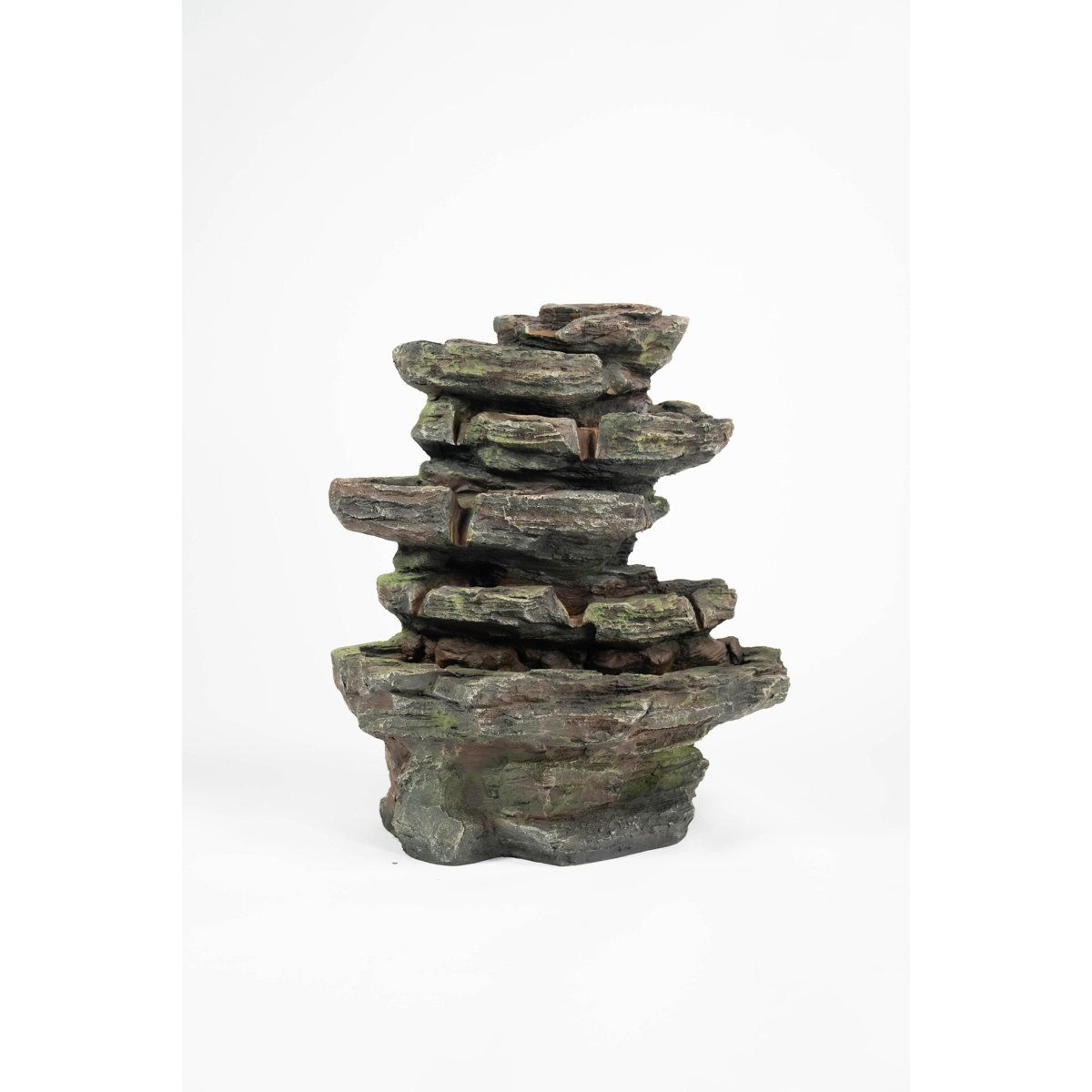 Multi Level Stone Water Fountain With LED Lights For Indoor Outdoor Garden Decor 2