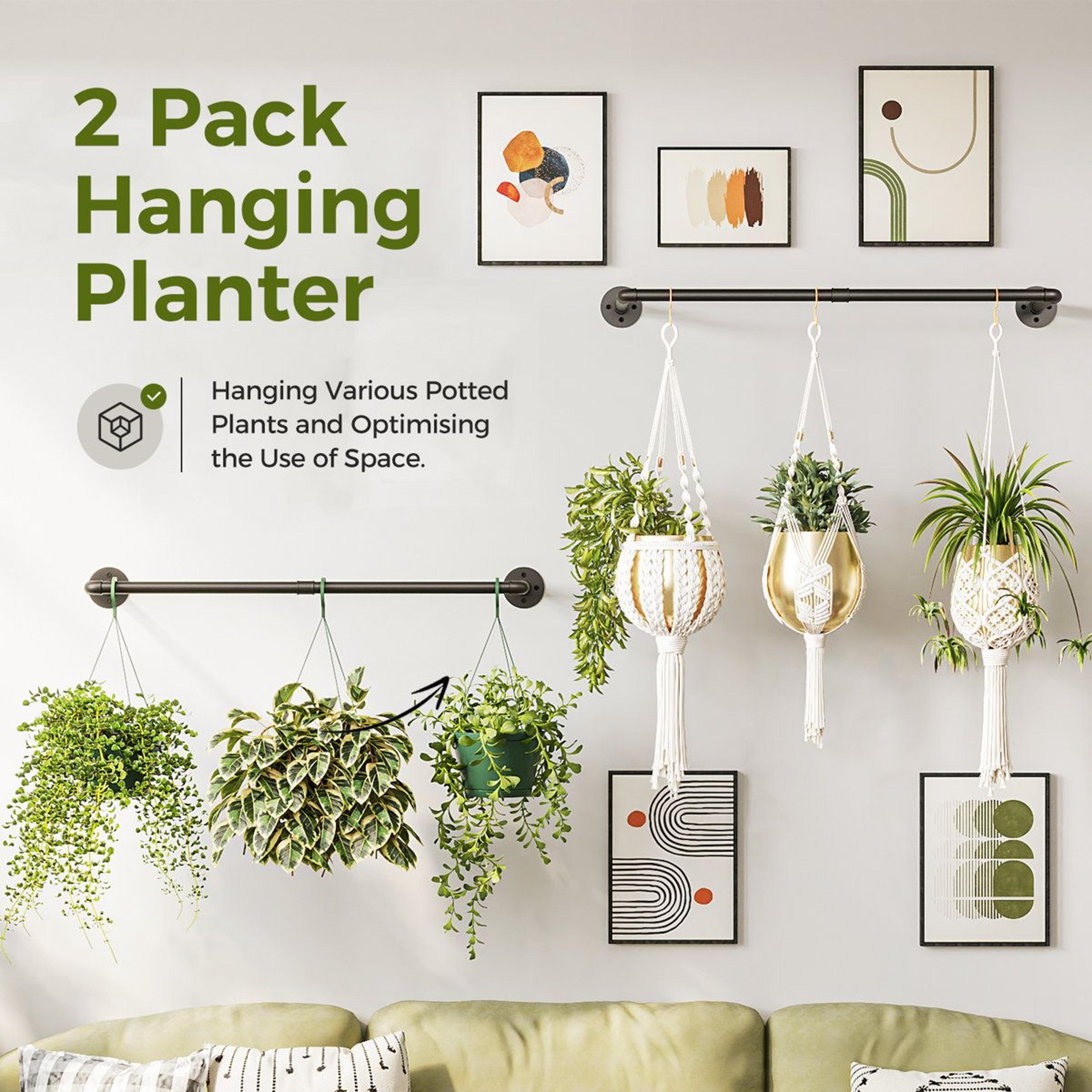 70 Inch Indoor Plant Rod Hanger Set Of 2 For Hanging Planters Wall Ceiling And Window 5