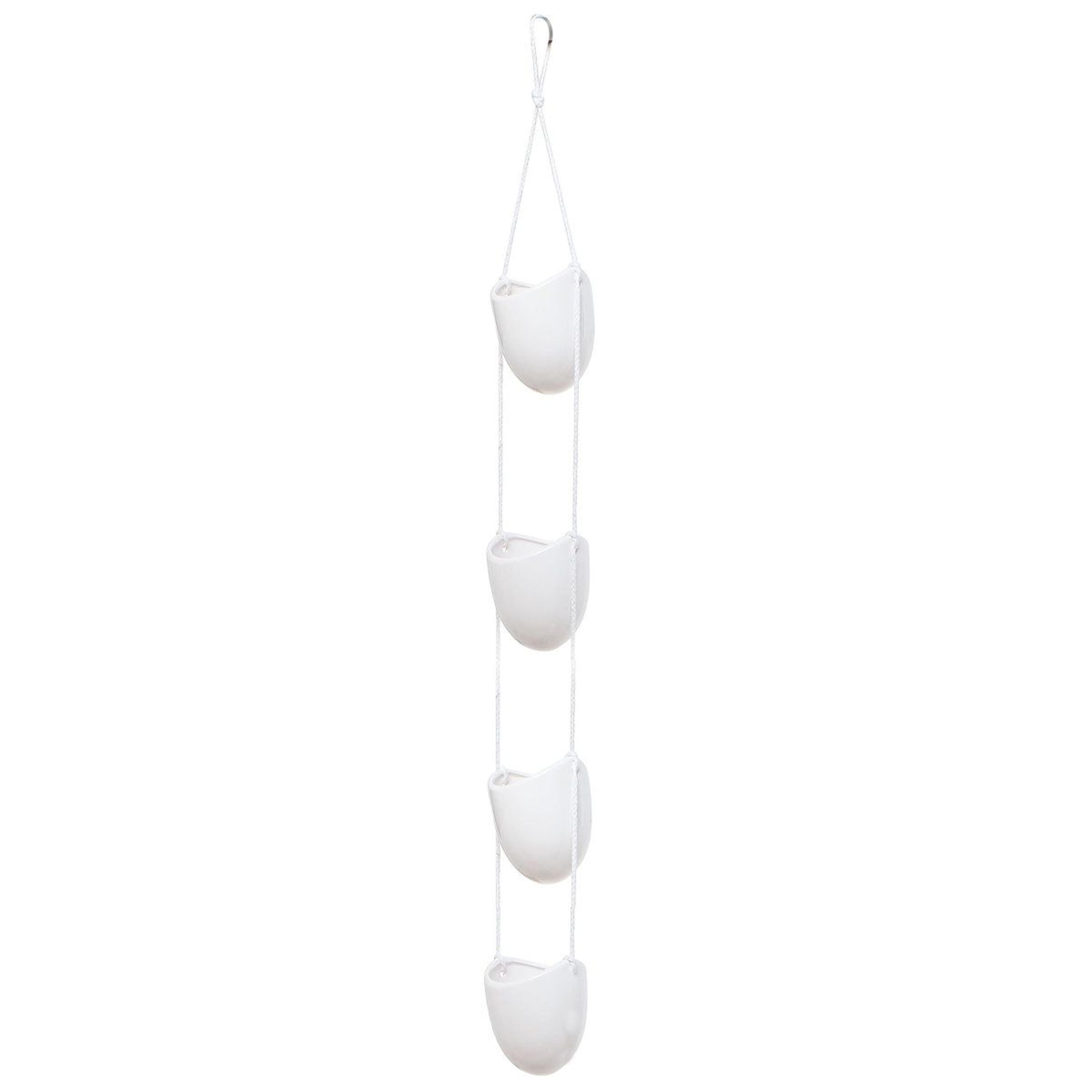 4 Tier Ceramic Hanging Planter Indoor Plant Hanger For Small Space Plant Decor 1