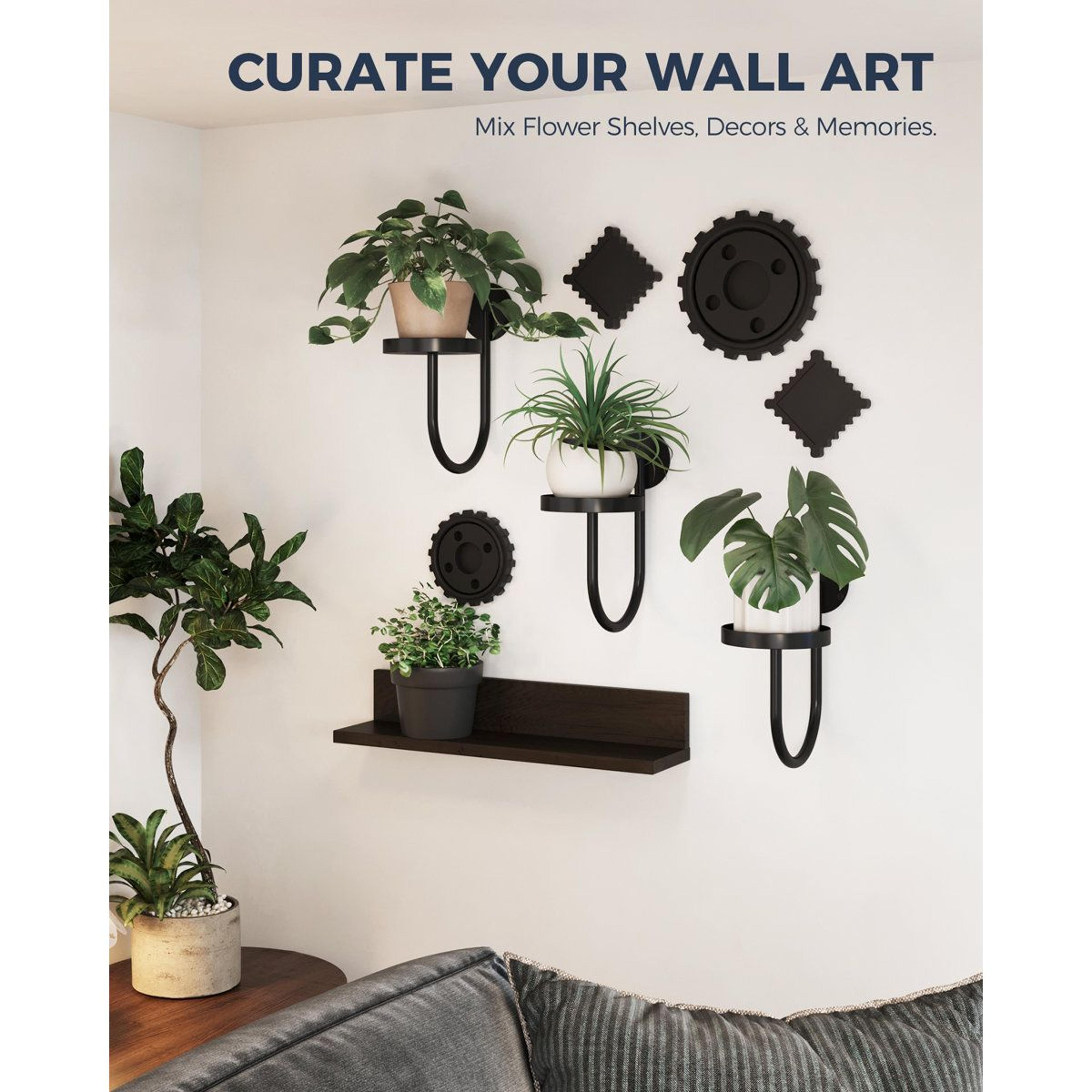 Black 3 Pack Wall Hanging Planters For Indoor Decor 1