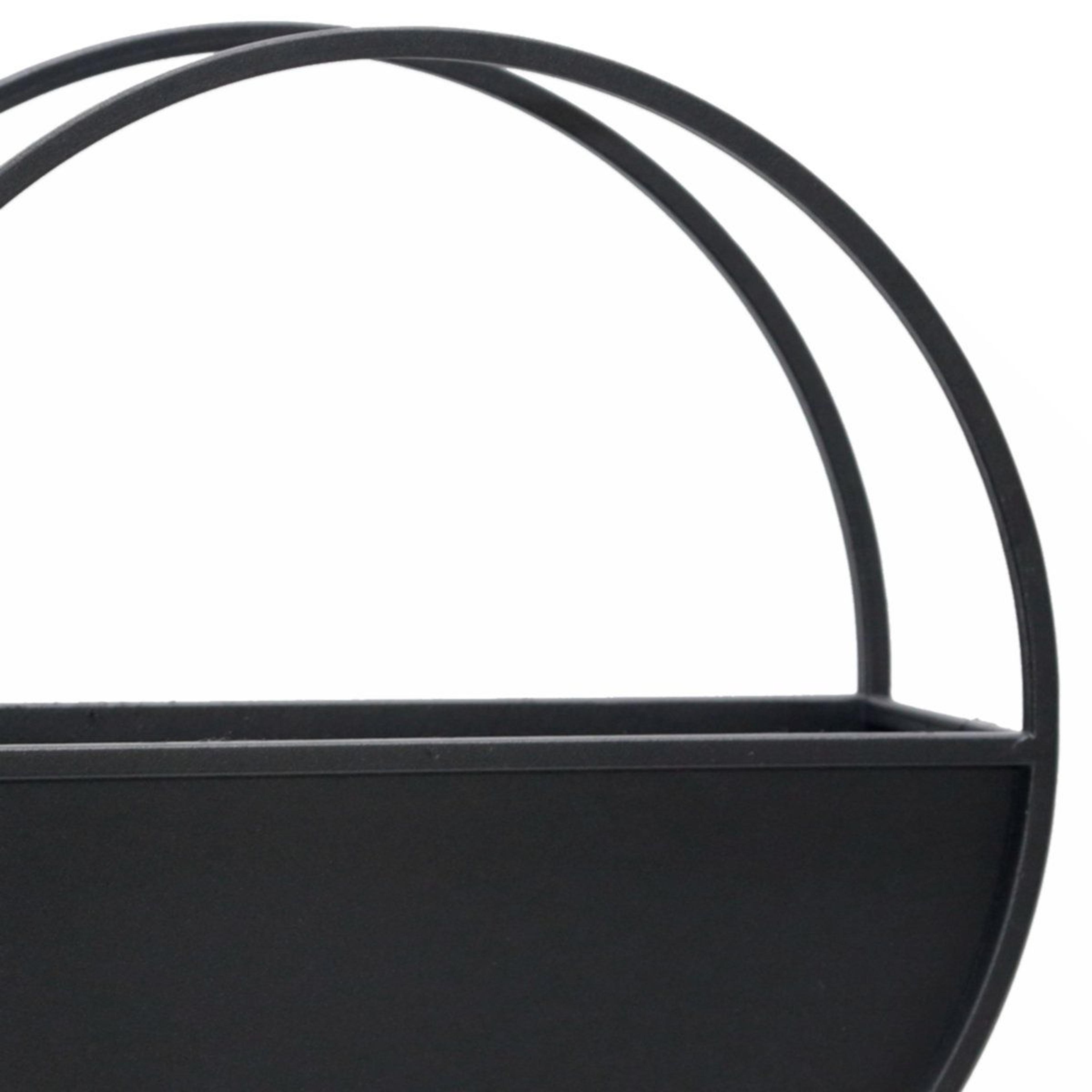 Metal Wall Planter Set Of 2 Black Iron Hanging Planters 3