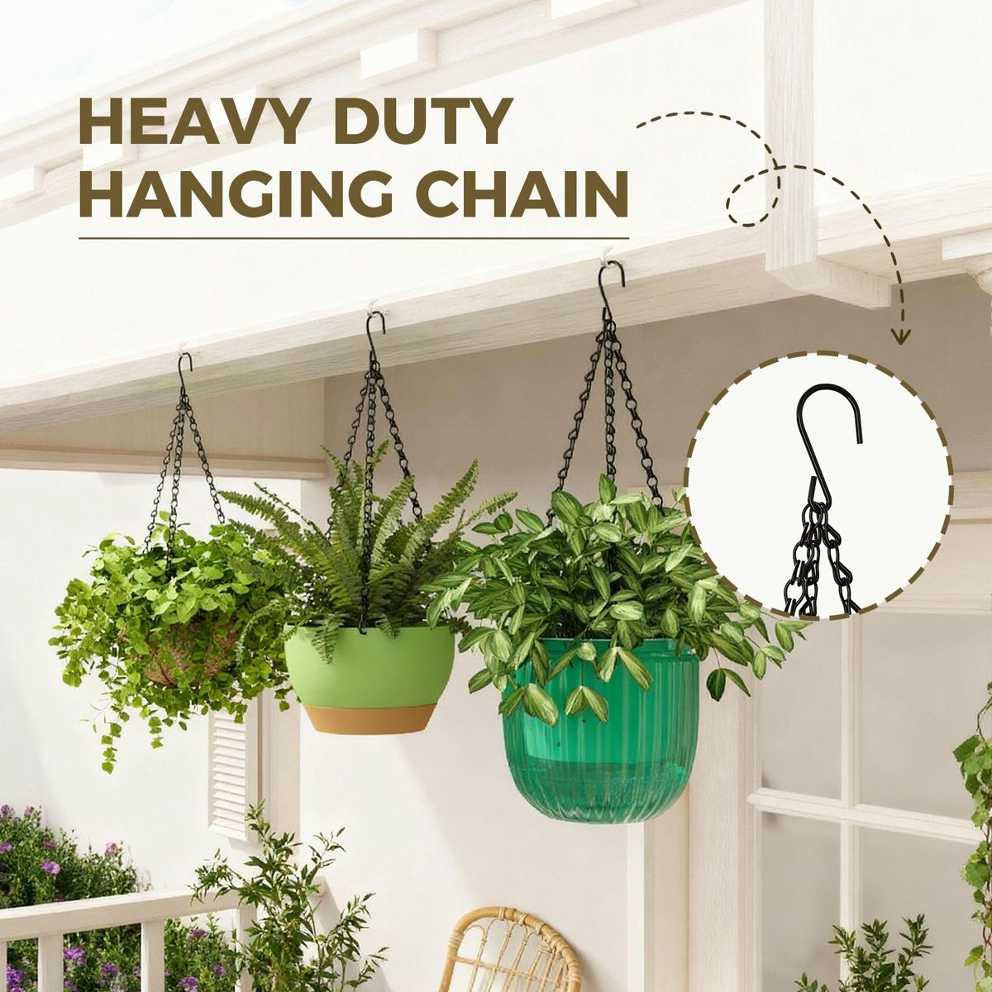 12 Pack Plant Hanger Chains With Ceiling Hooks For Indoor Outdoor Hanging Baskets 4