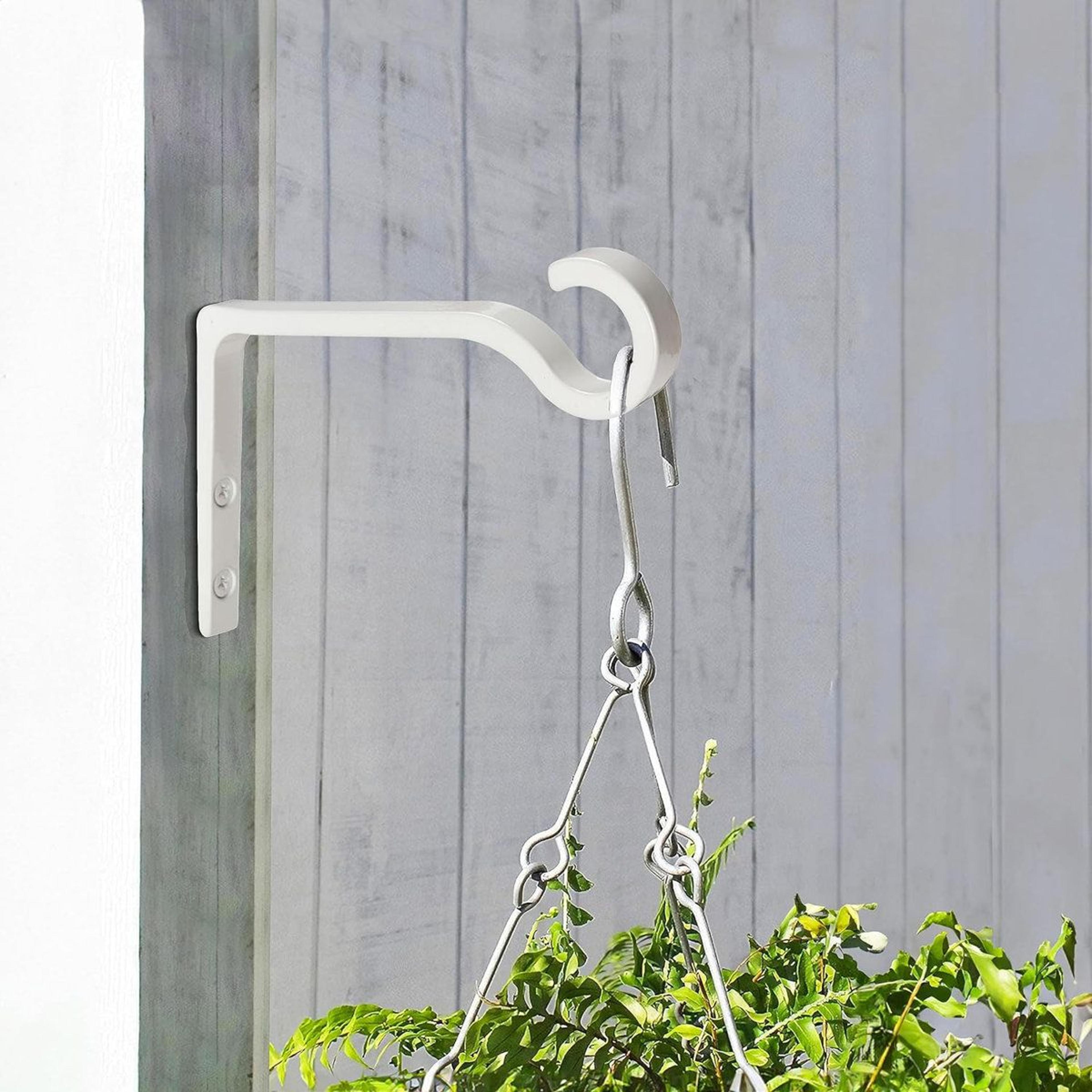 Wall Mount Plant Hook Heavy Duty Metal Hanging Planter Bracket Set Of 2 1