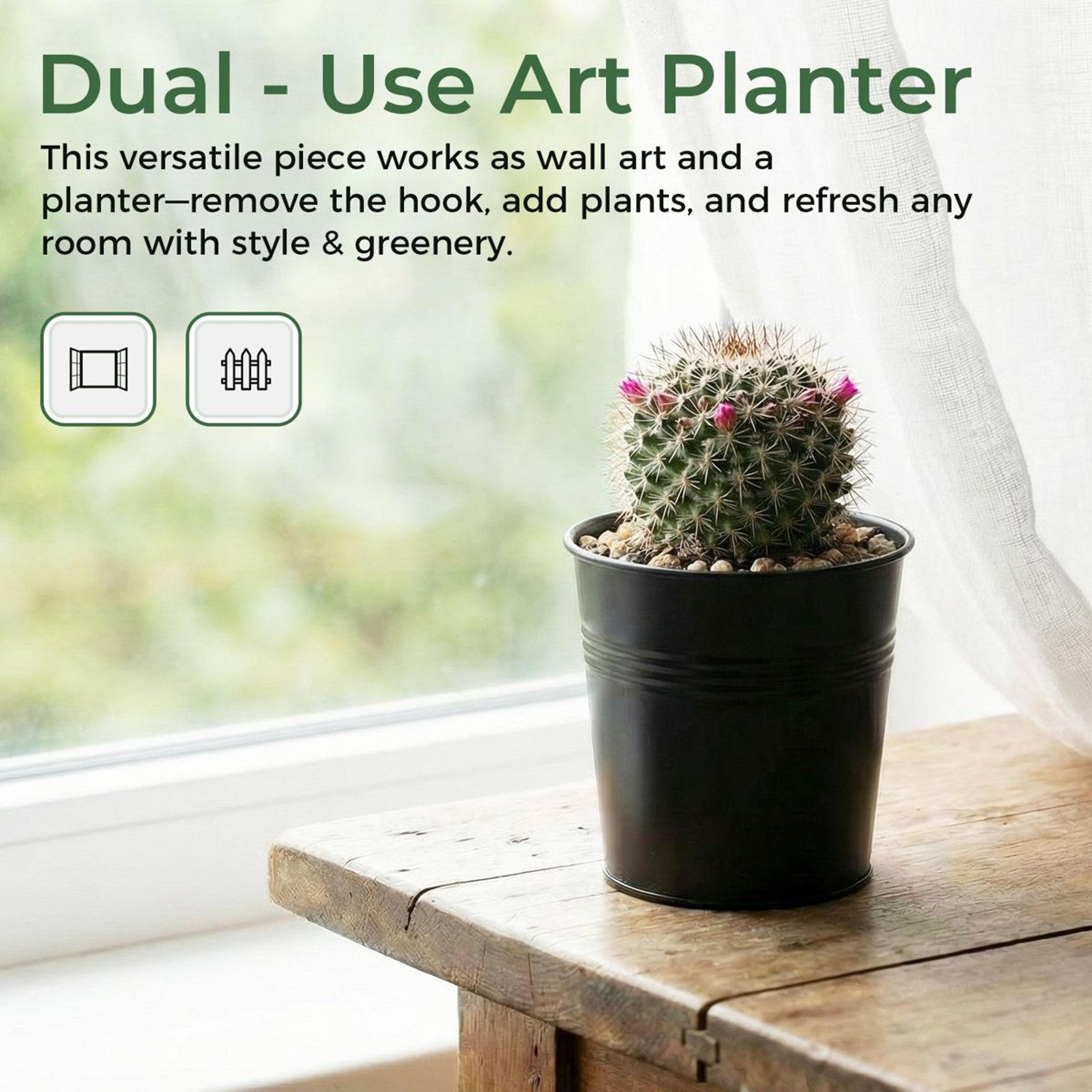 Ebern Designs Hanging Planter Baskets Set Of 10 Metal Balcony Planters With Detachable Hooks 5