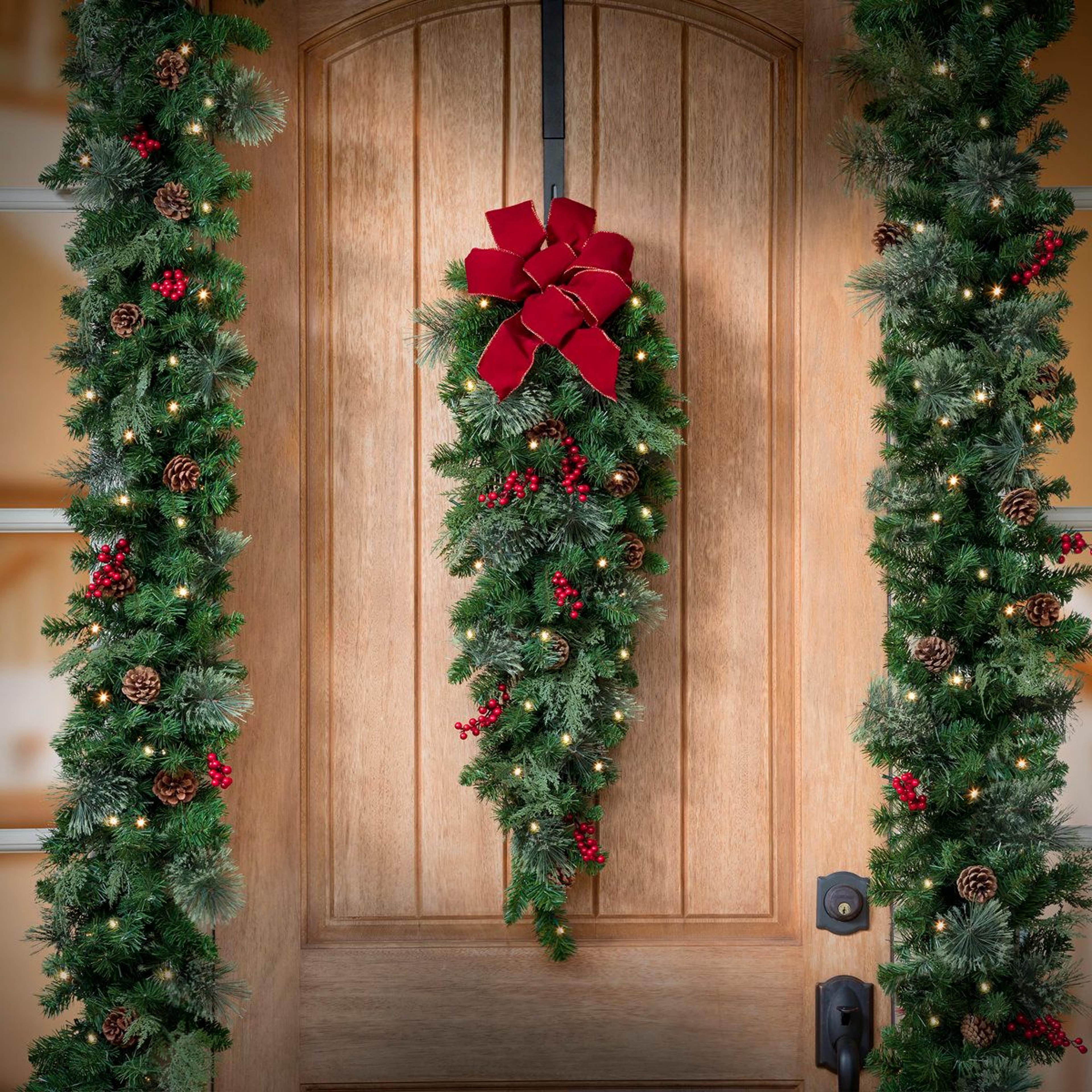 Hafner Pre Lit Christmas Swag With Warm LED Lights 1