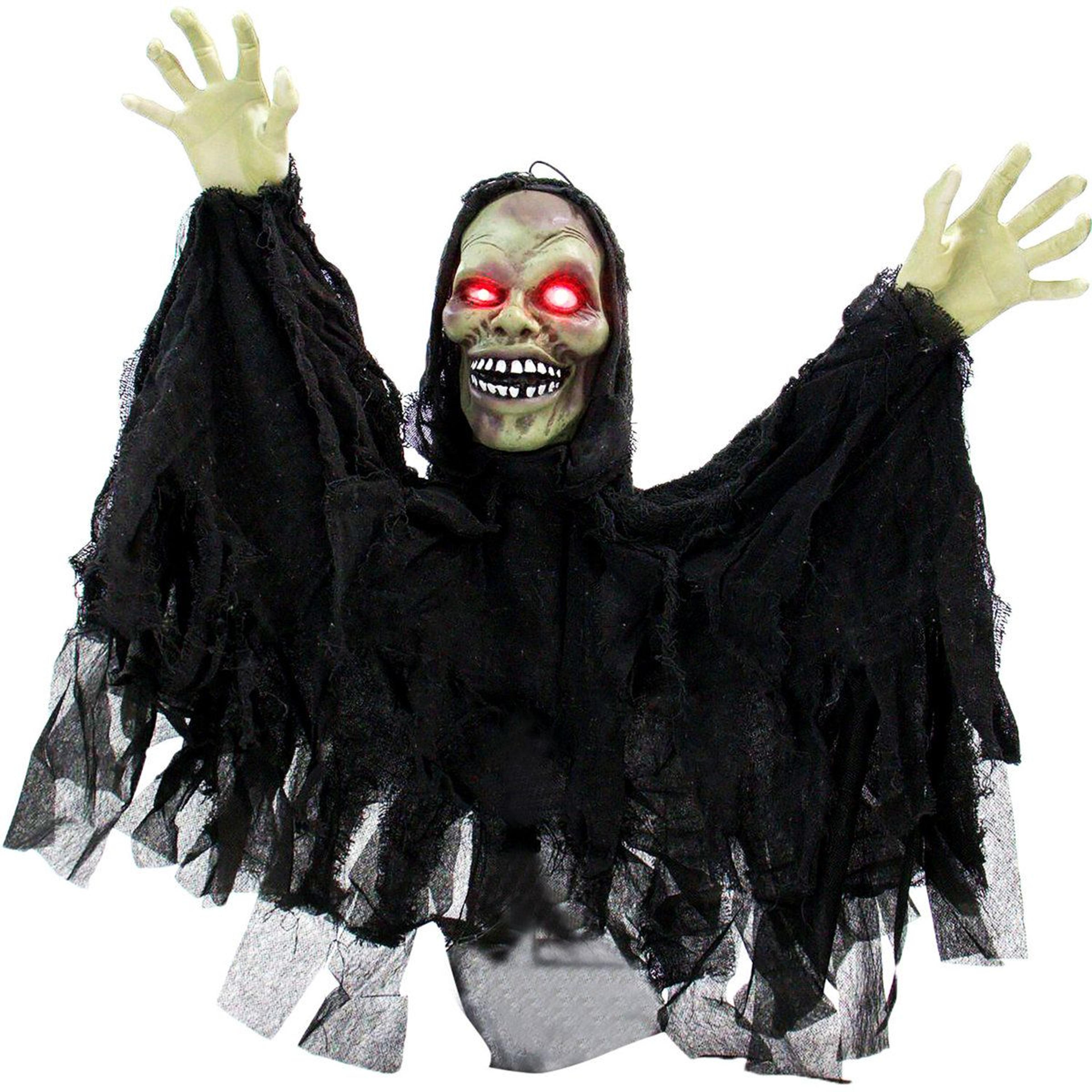 haunted hill farm 24 inch animatronic halloween ghoul decoration pop up groundbreaker