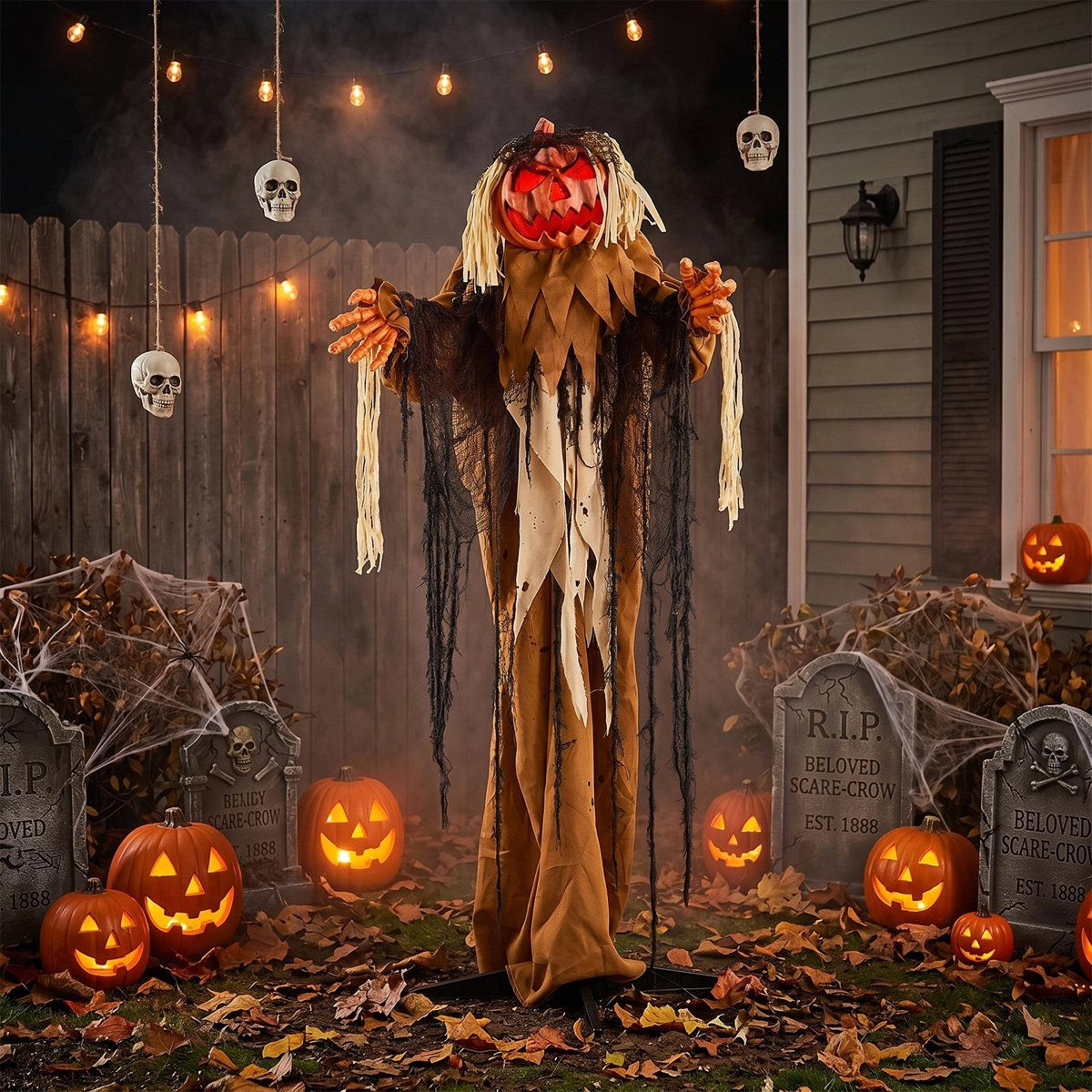 5.5ft life size halloween decoration led freestanding yard decor