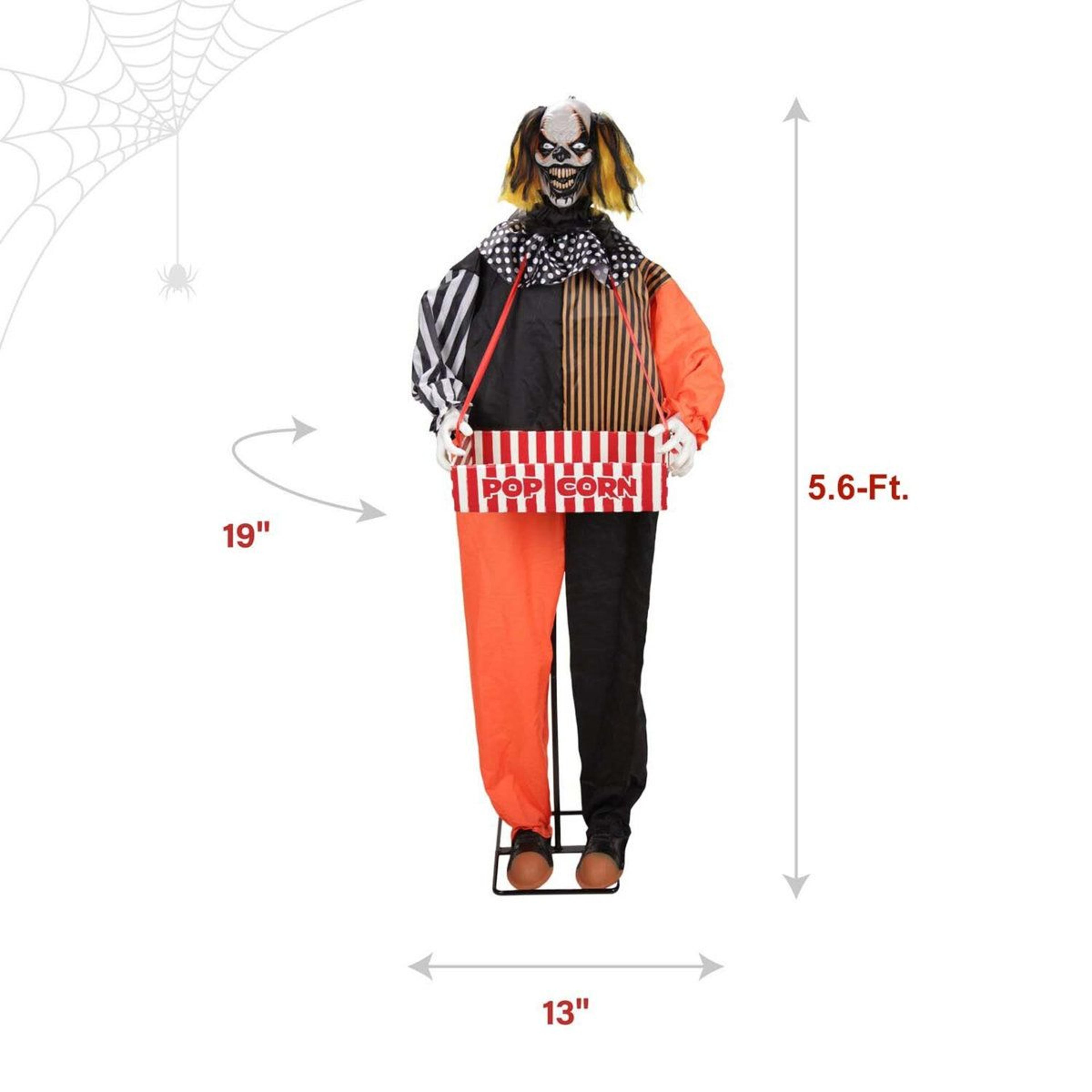 Haunted Hill Farm 55 Ft Jump Scare Clown Halloween Animatronic With Pop Up Head 13