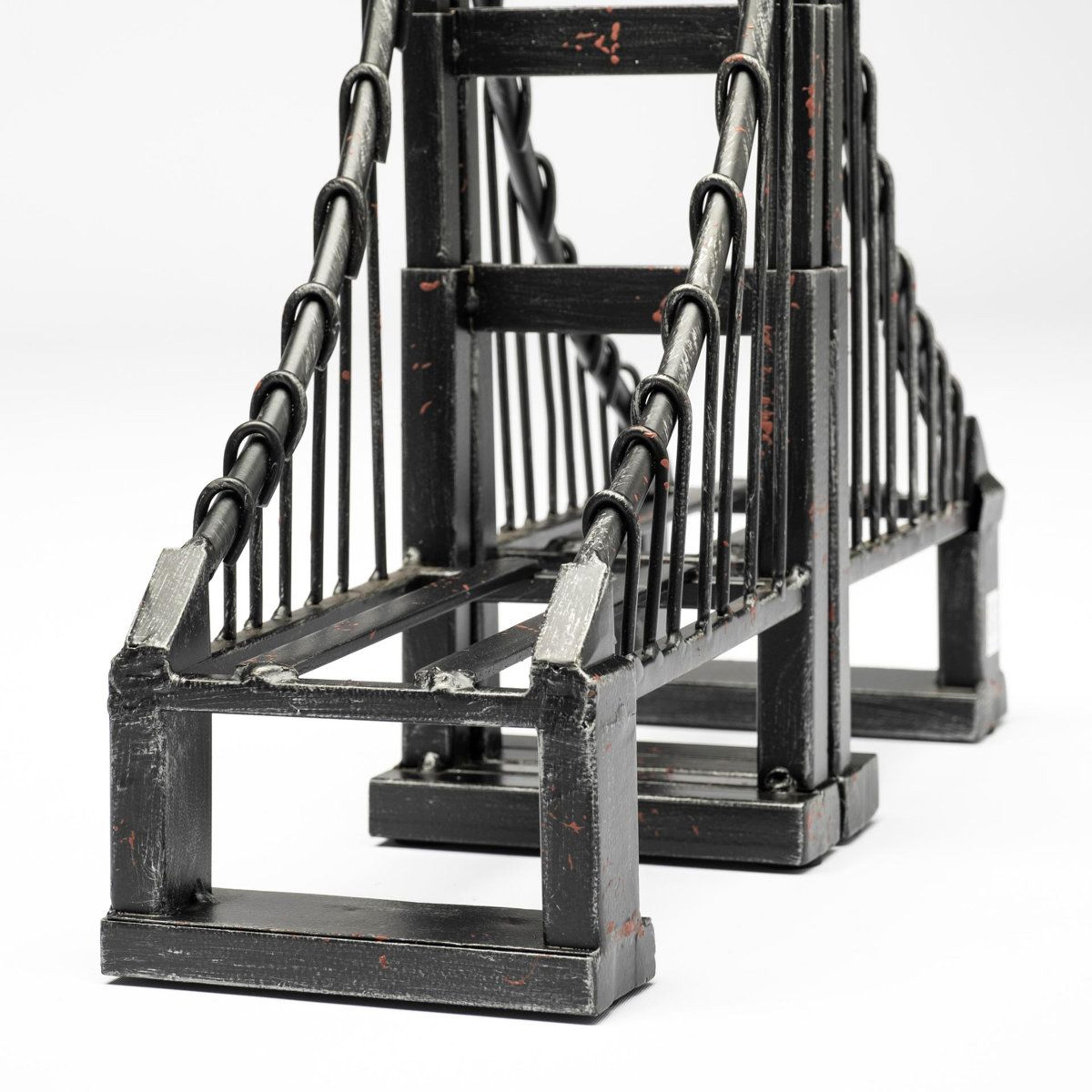 Industrial Metal Suspension Bridge Bookends Set Of 2 9