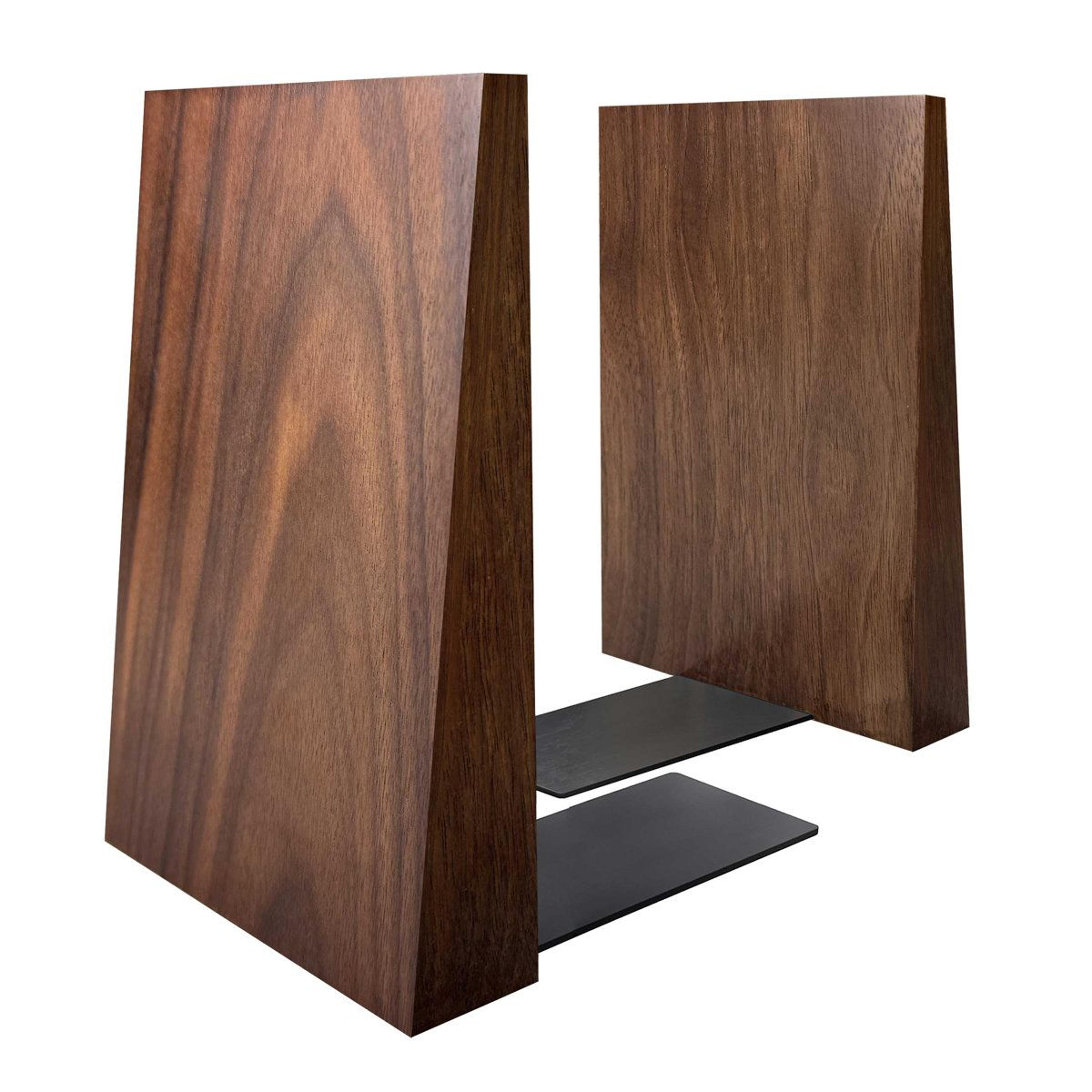 7 inch walnut bookends for heavy books non skid wood bookends for shelves