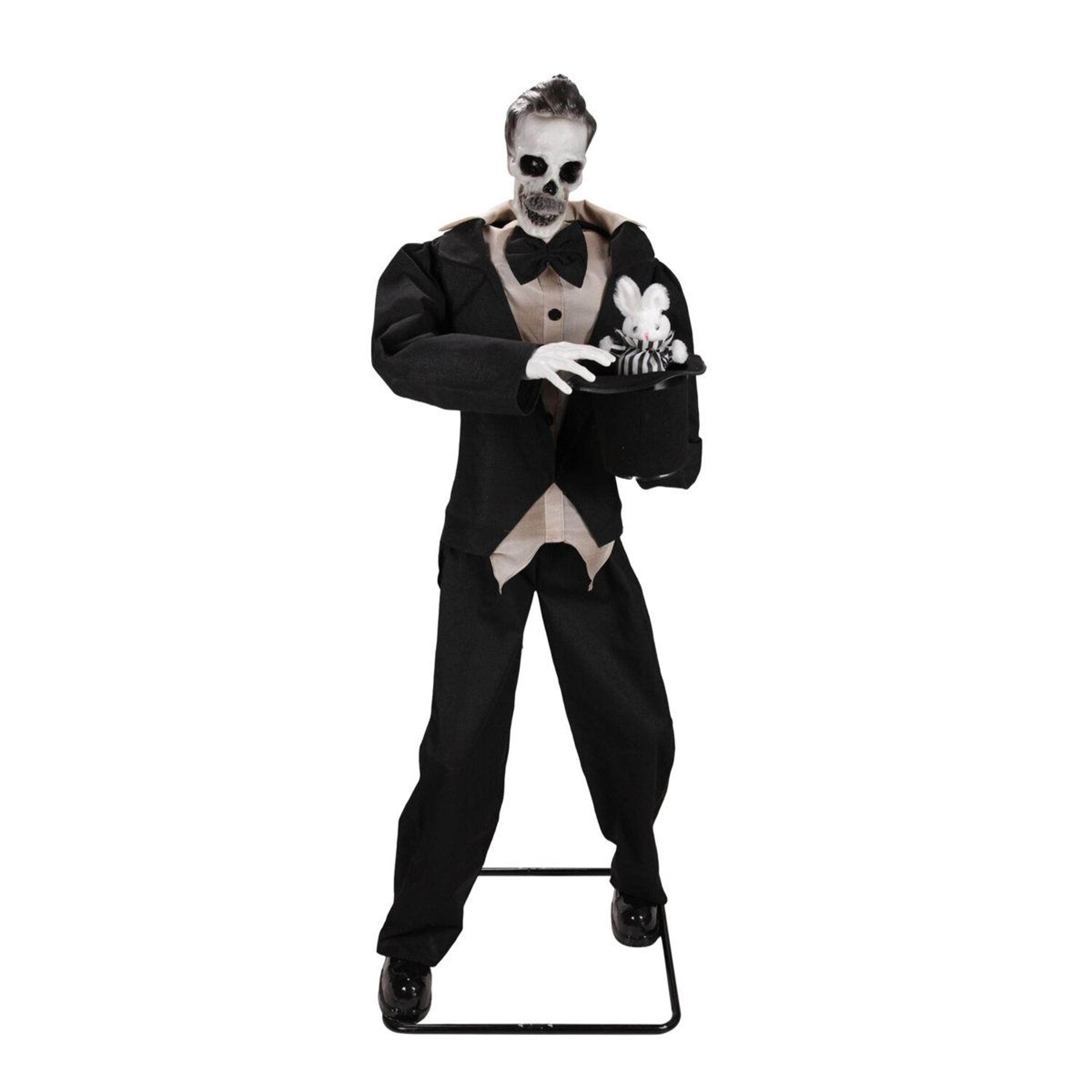haunted hill farm 5 ft 11 in magician halloween animatronic