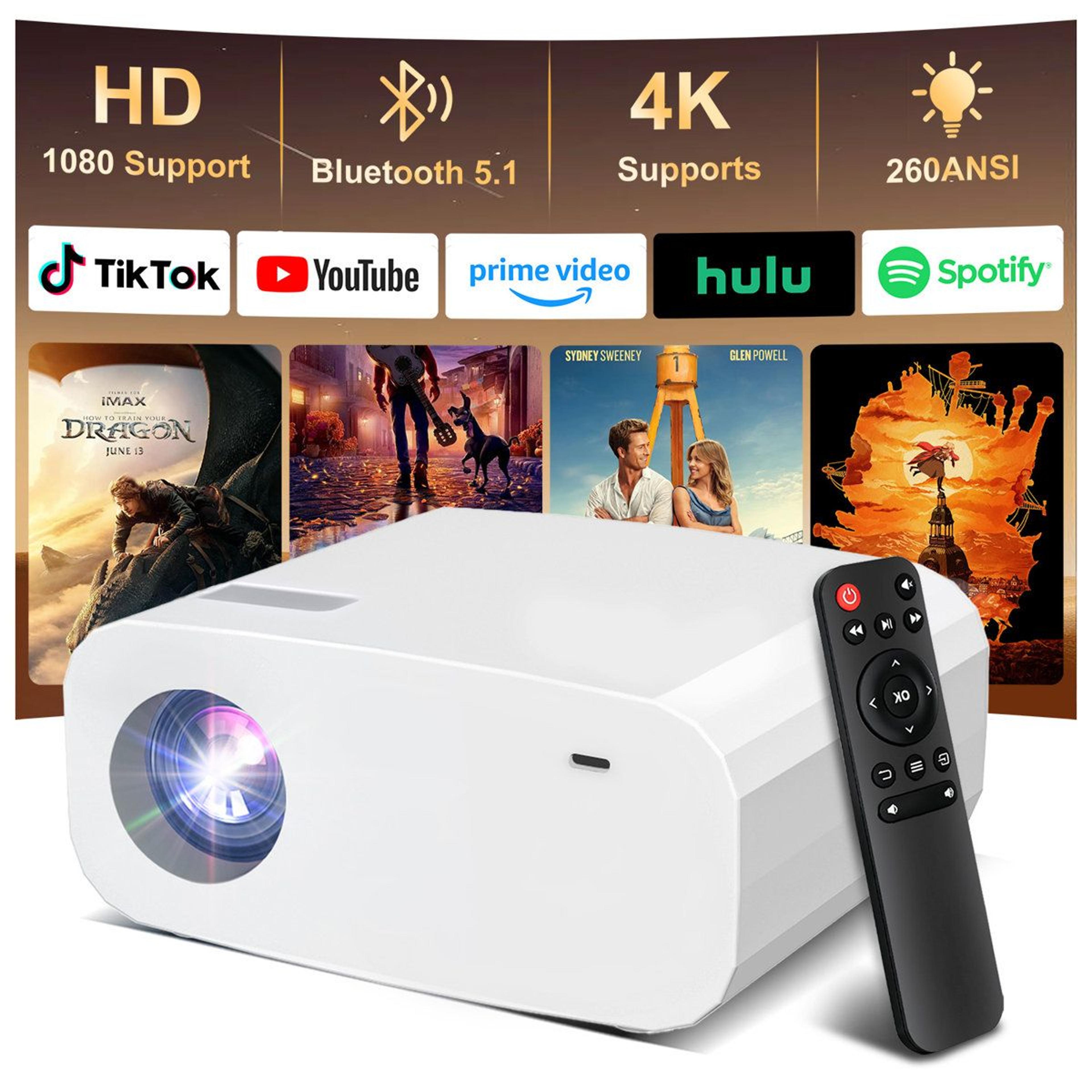 polaring mini smart projector 1080p 4k decode with android 11 wifi 6 and dolby audio
