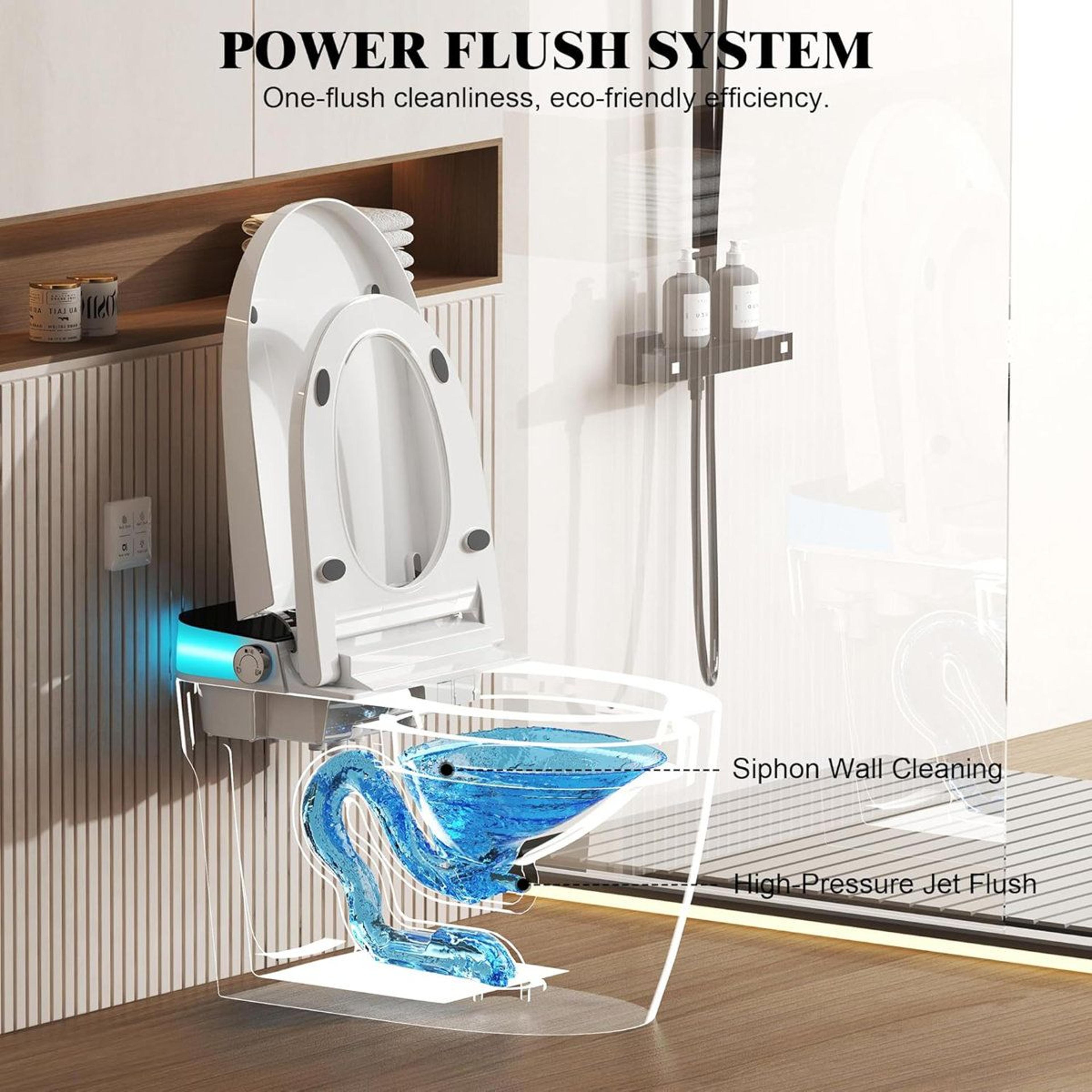 Smart Toilet With Heated Seat Automatic Flush Remote Night Light And Dual Flush 3
