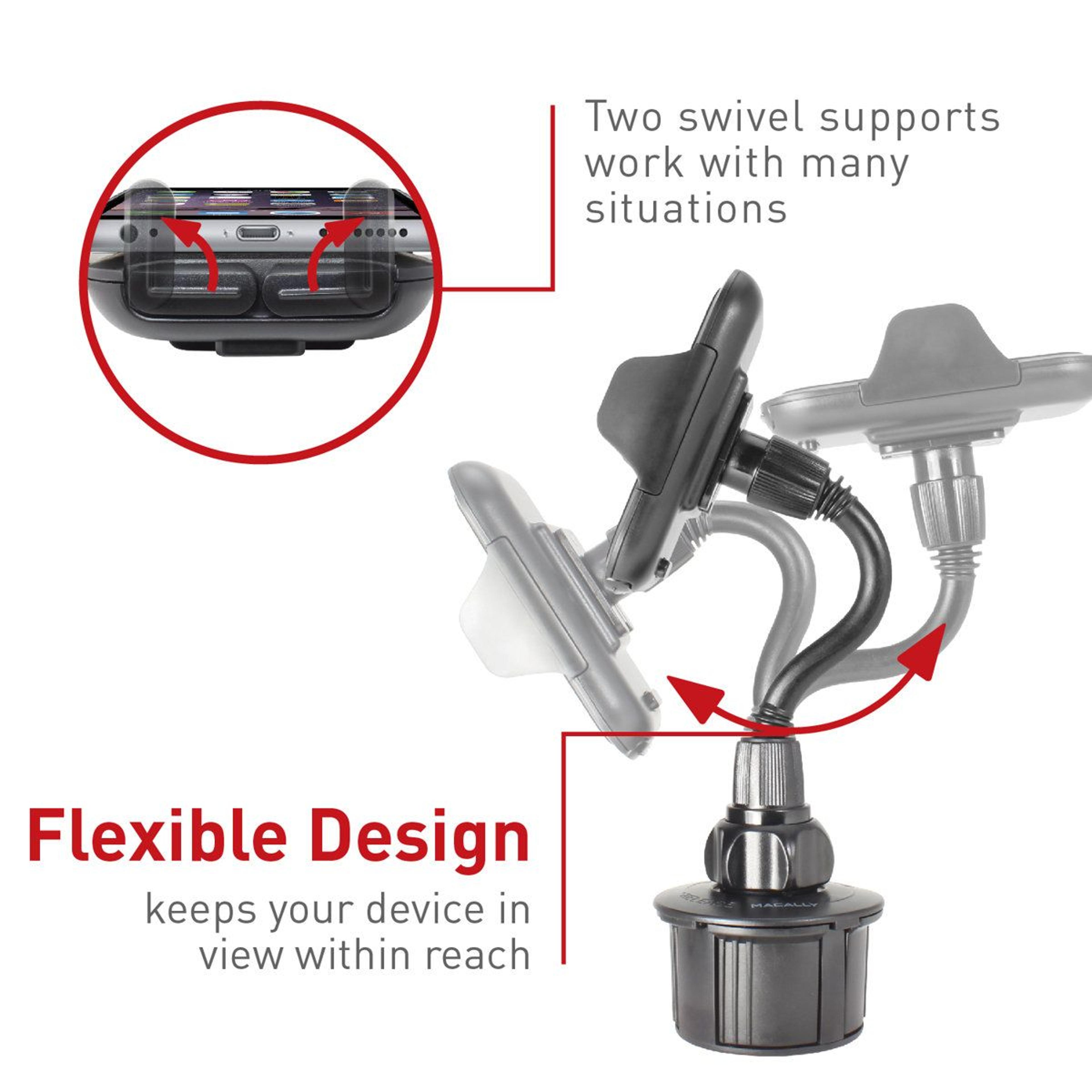 Macally Adjustable Desktop Mount For Smartphones And GPS Devices 4