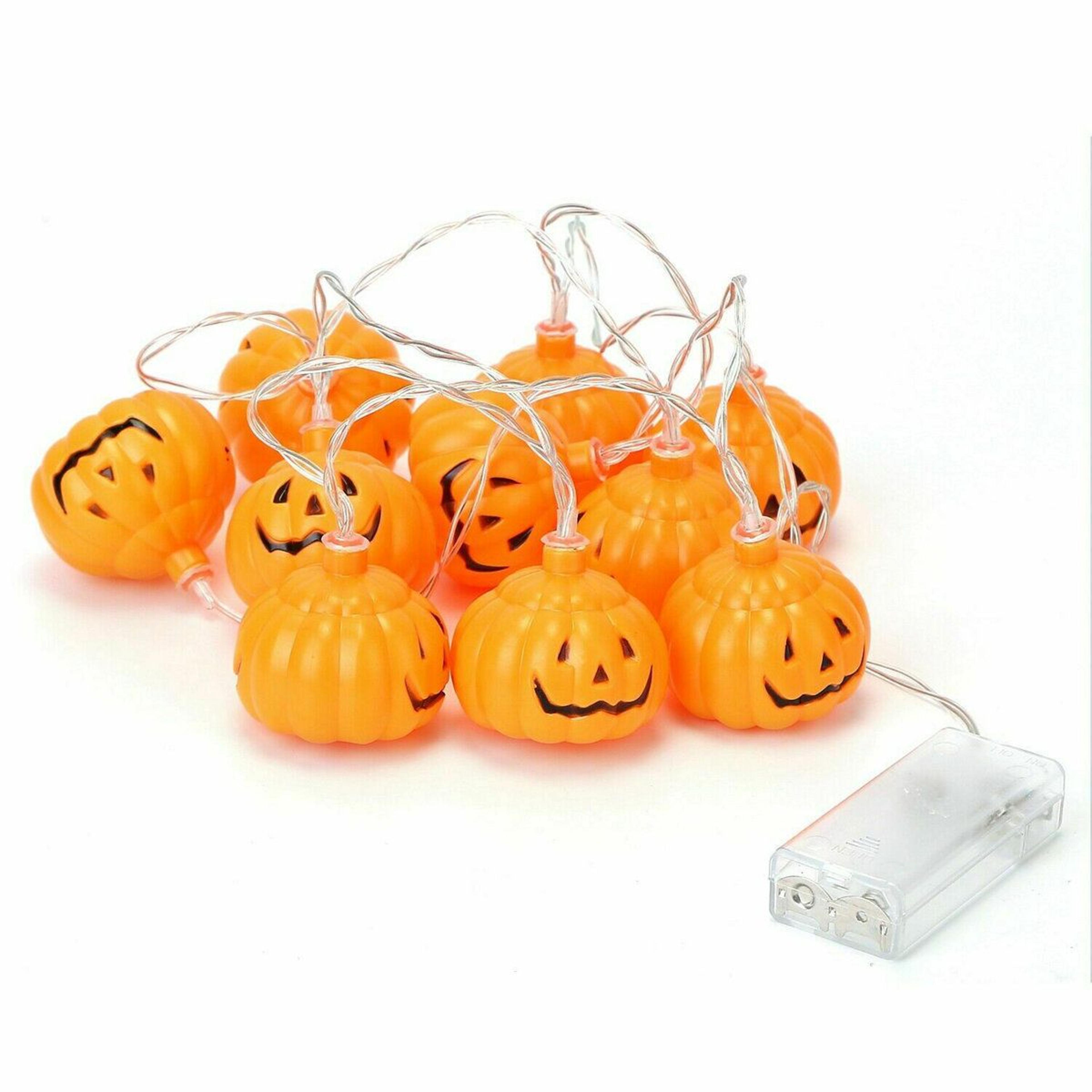 30 in pumpkin solar string lights for halloween outdoor decor