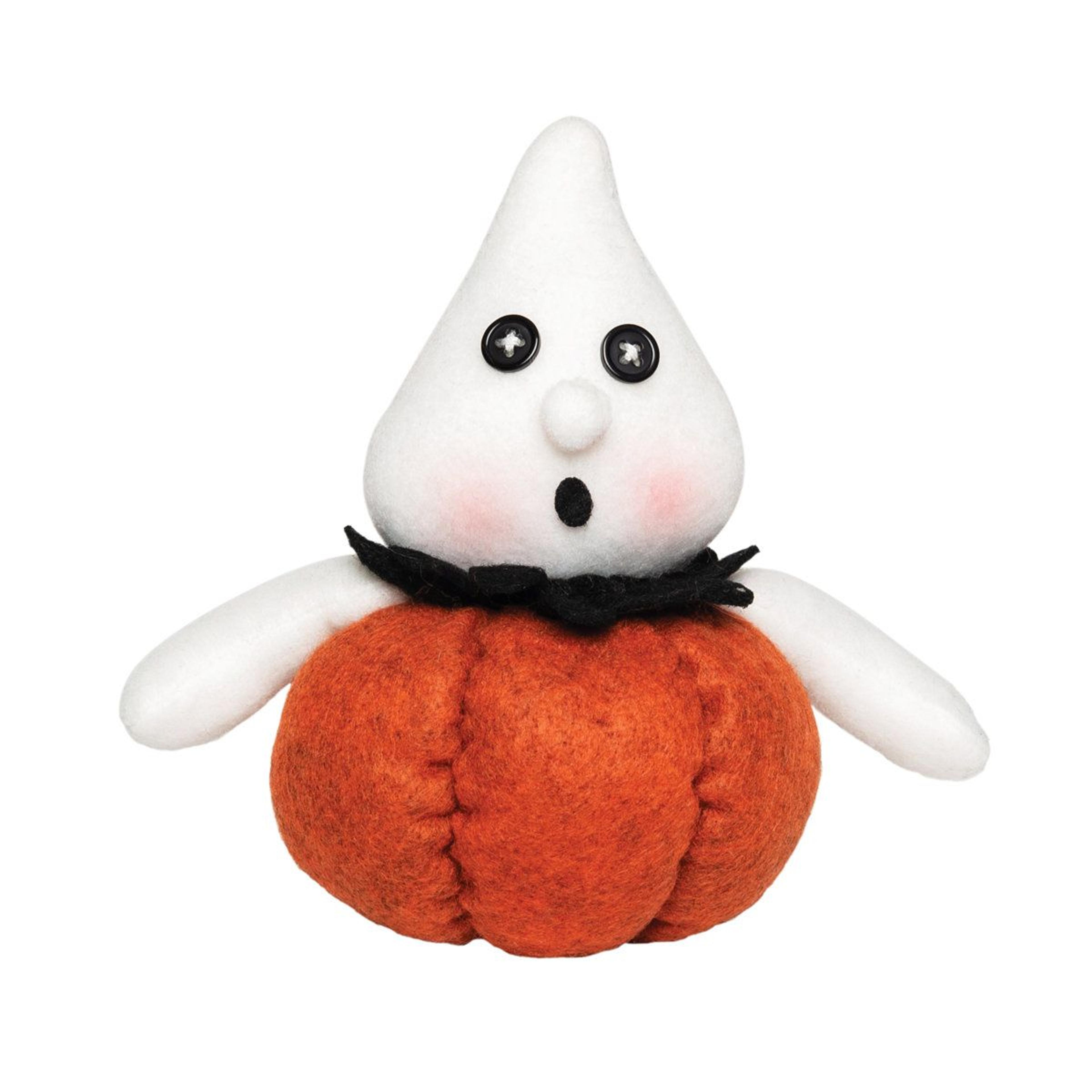ghost in pumpkin halloween figurine decorative tabletop accent