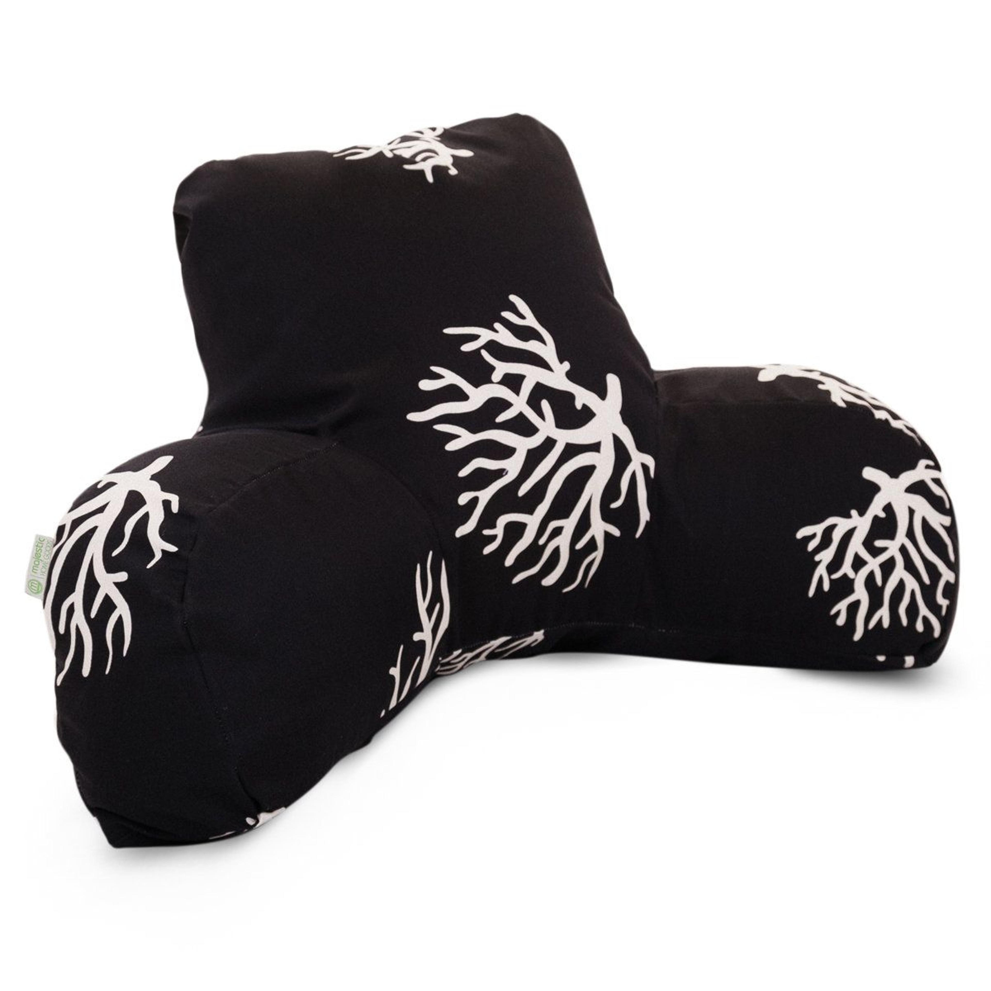 coral geometric outdoor backrest pillow reversible indoor outdoor reading cushion