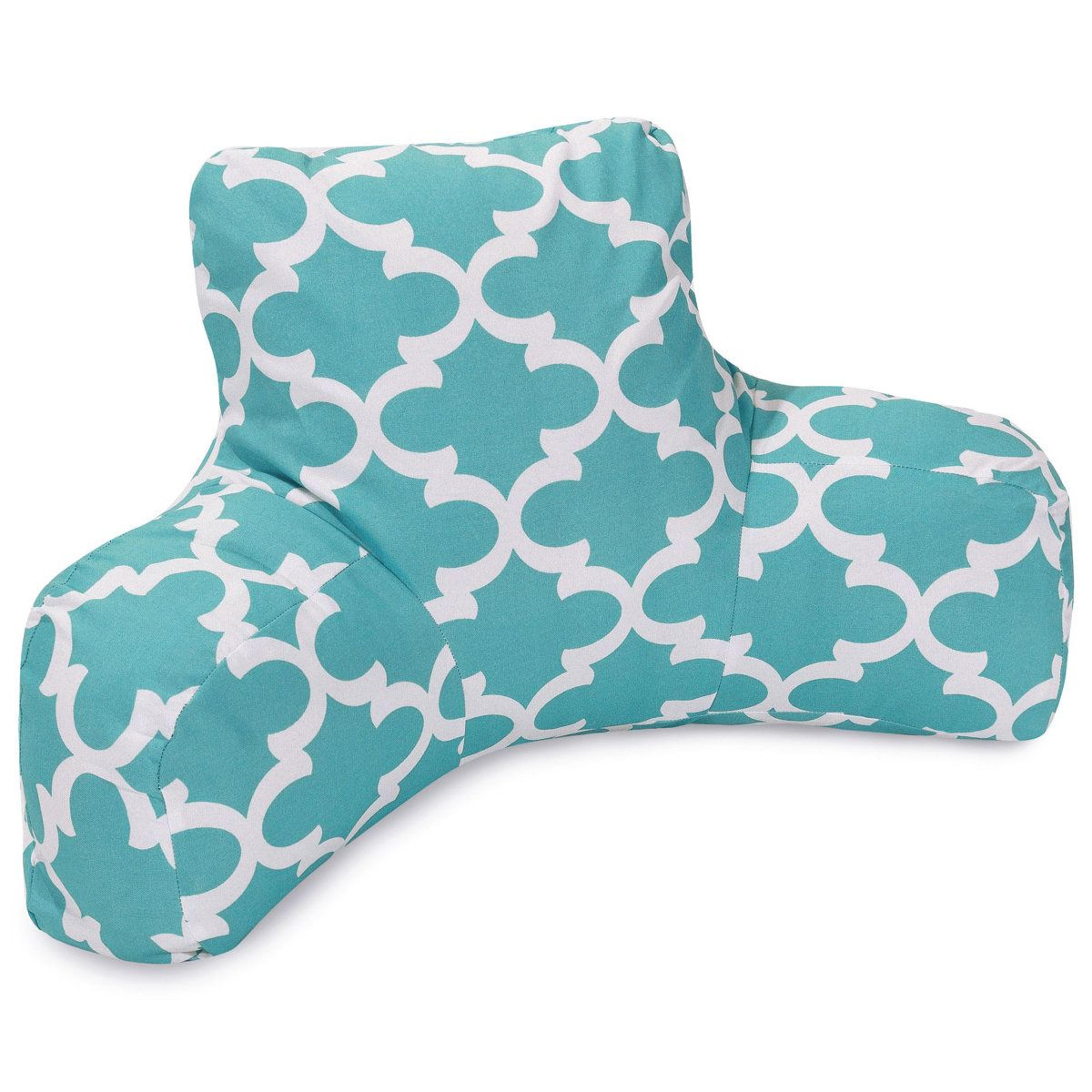 trellis geometric outdoor reversible backrest pillow for indoor and patio seating