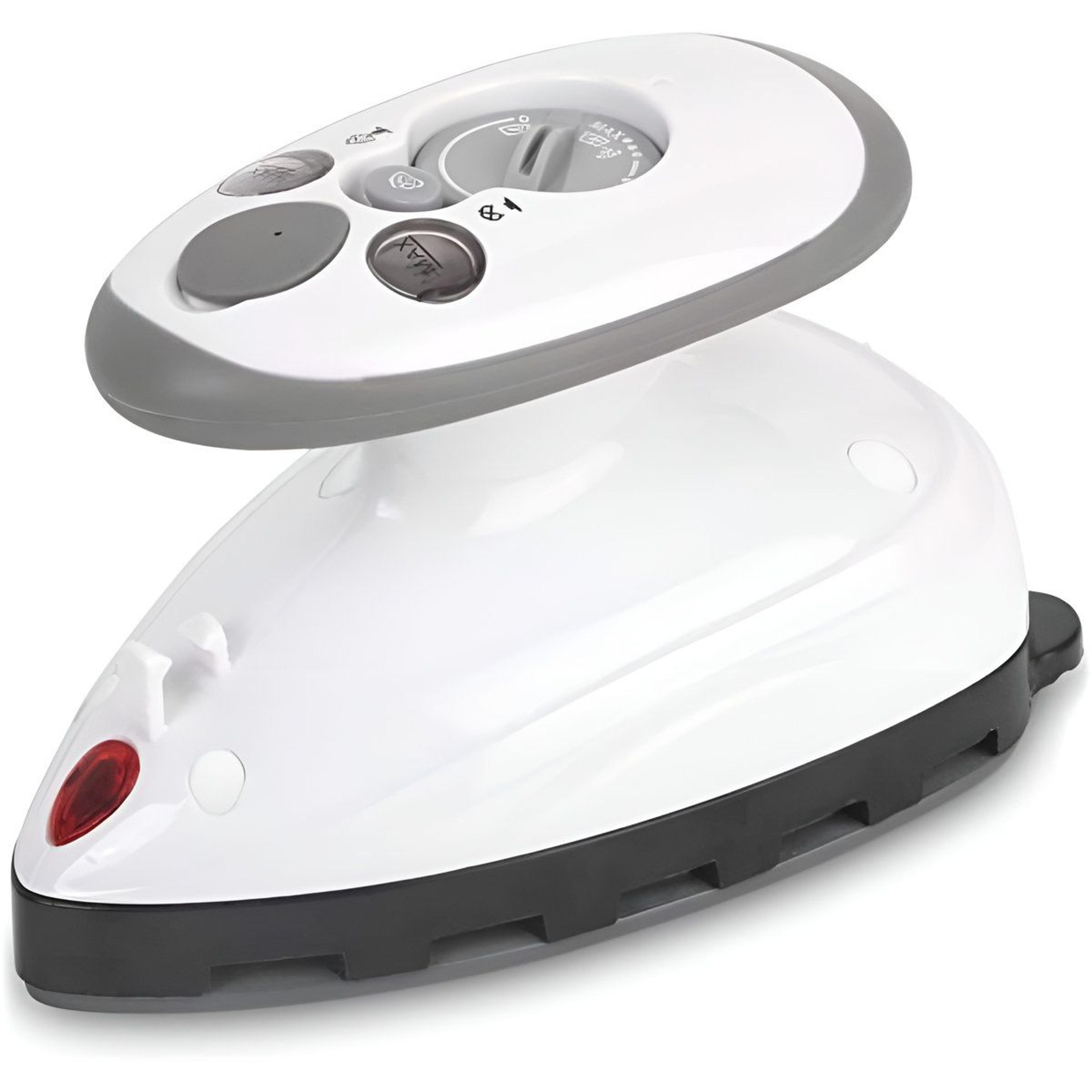 compact travel iron with nonstick ceramic soleplate and dual voltage