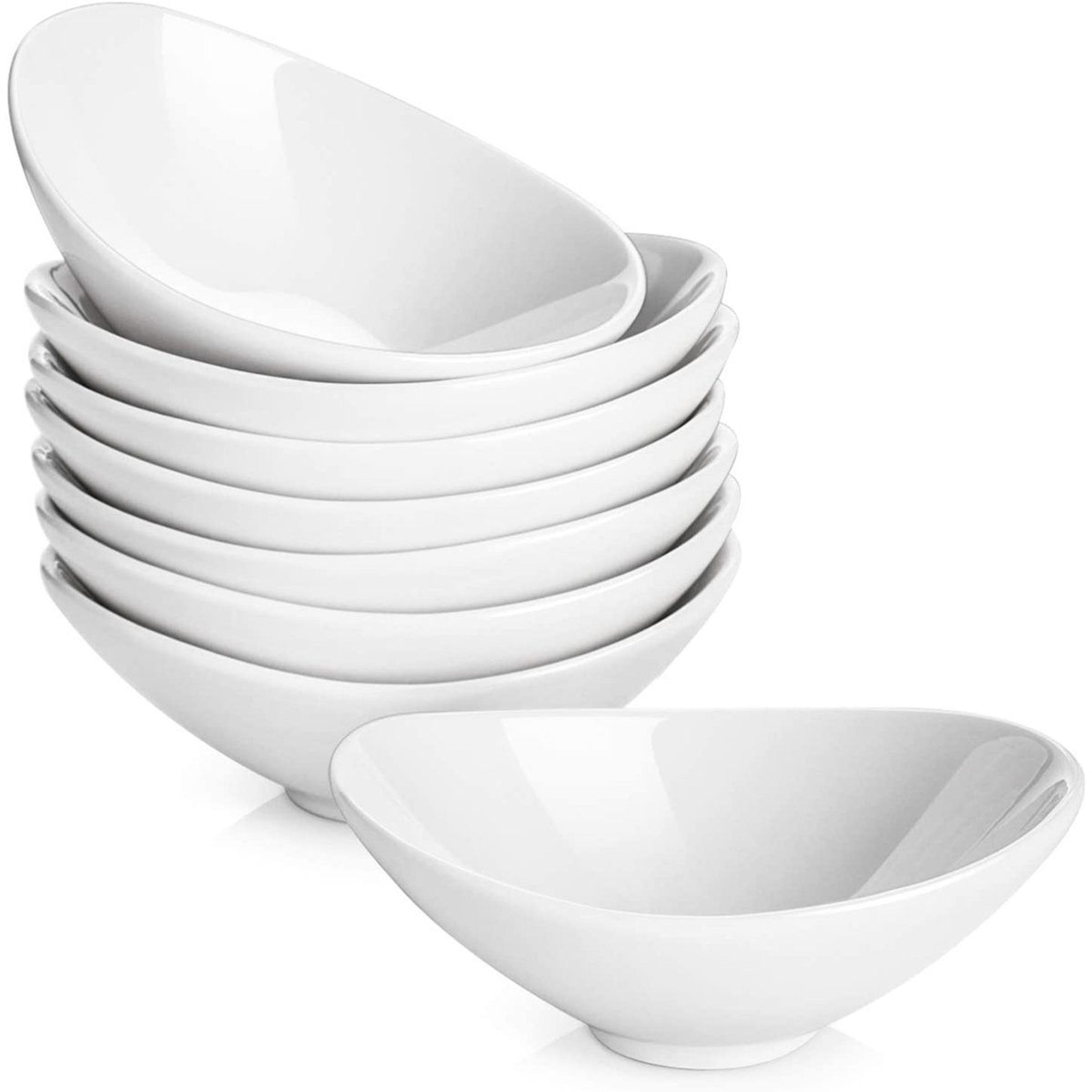 boat shaped 3 oz porcelain sauce dishes set of 8