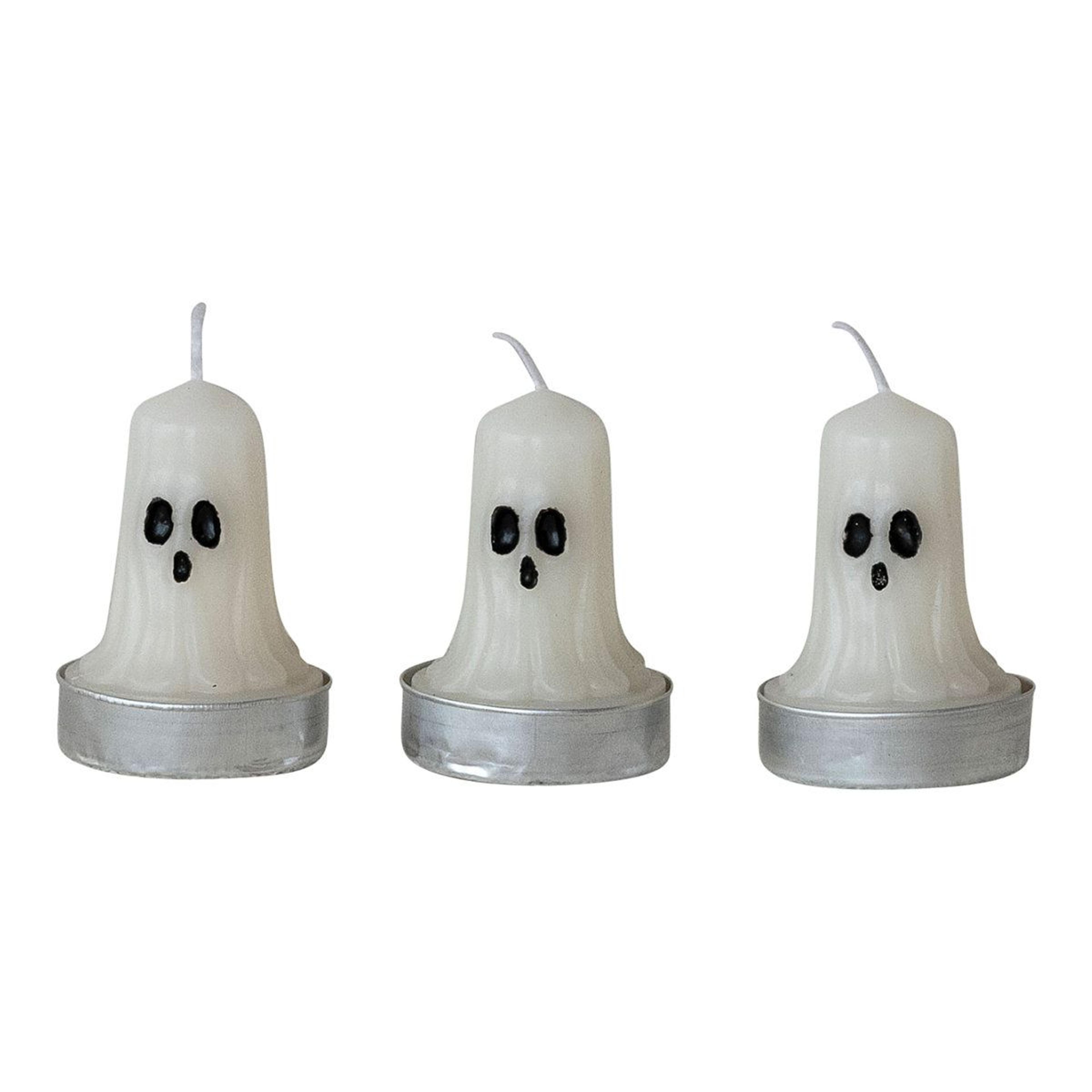 ghost tealight candles set of 9 halloween decorative candles