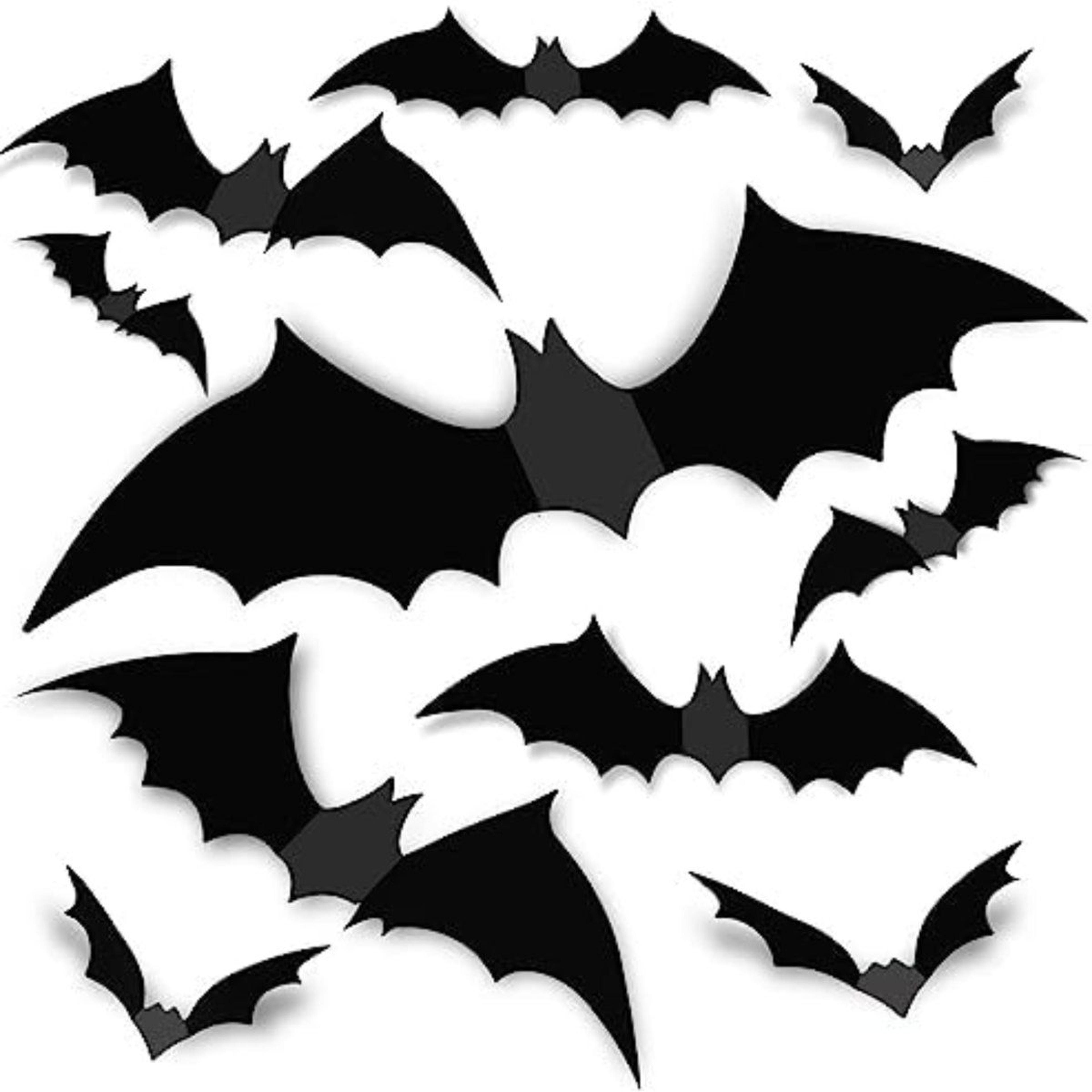 3d bat wall decor set for halloween