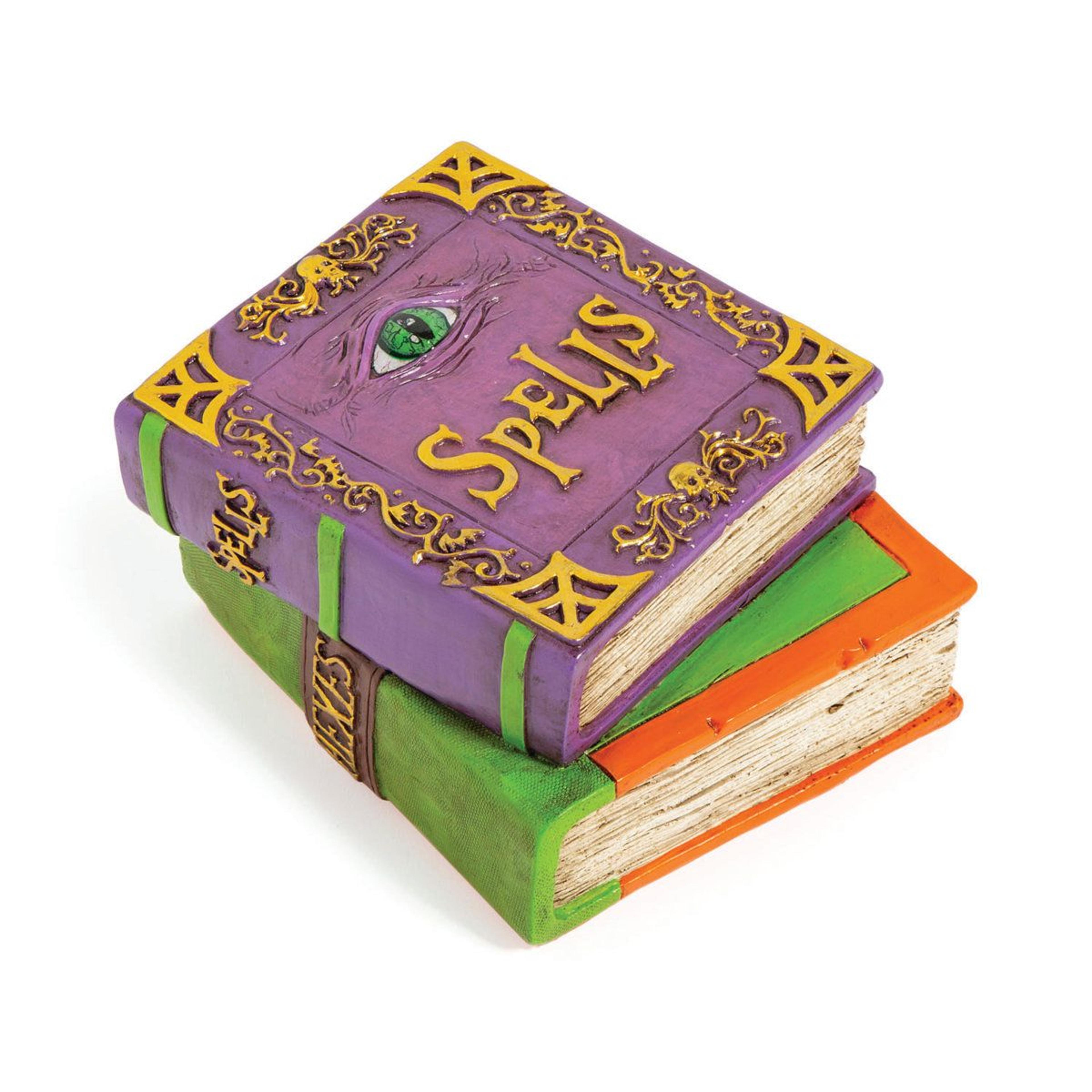 halloween decorative faux spell books resin witch themed indoor accent