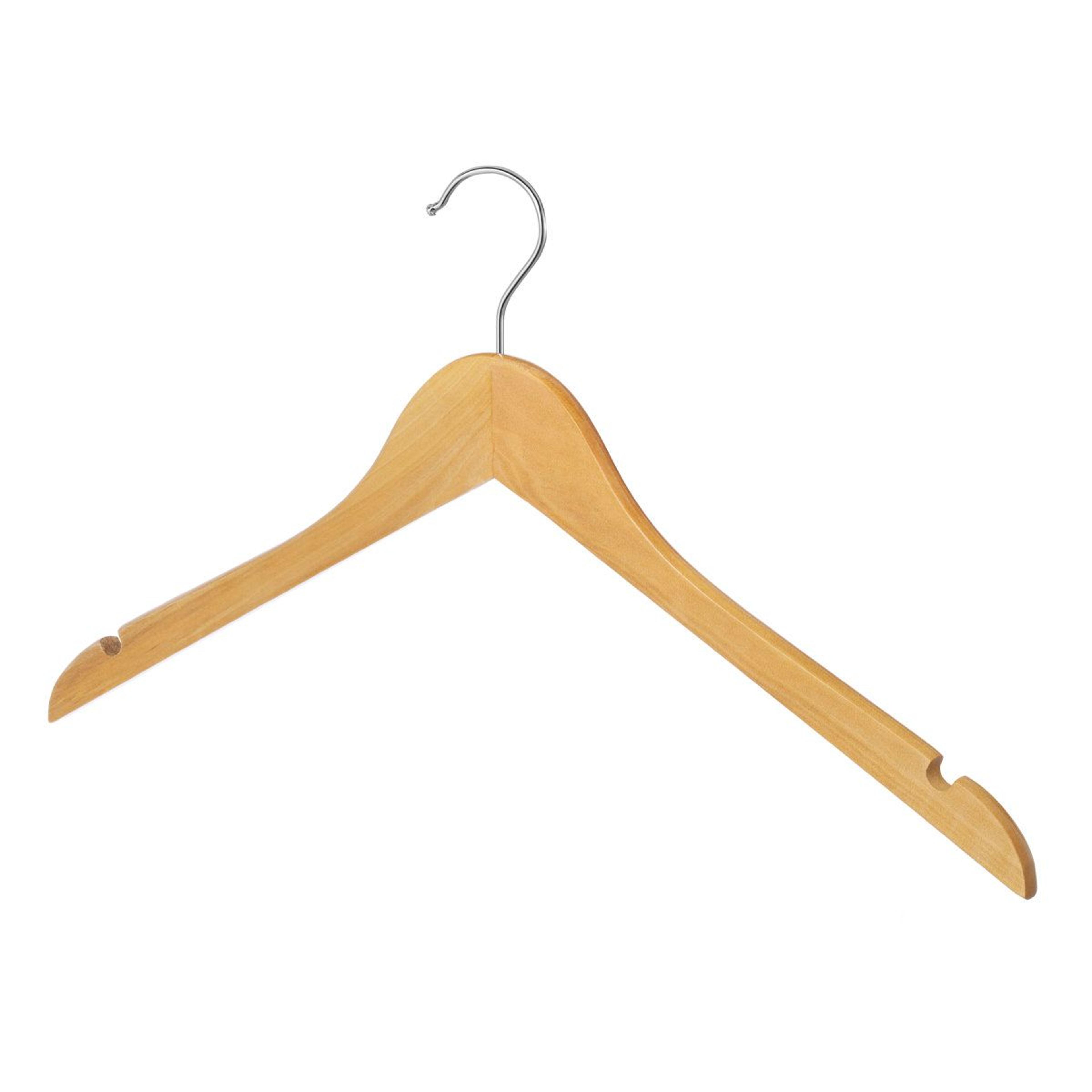 Solid Wood Standard Hangers With 360 Degree Swivel Hooks Set Of 5 4