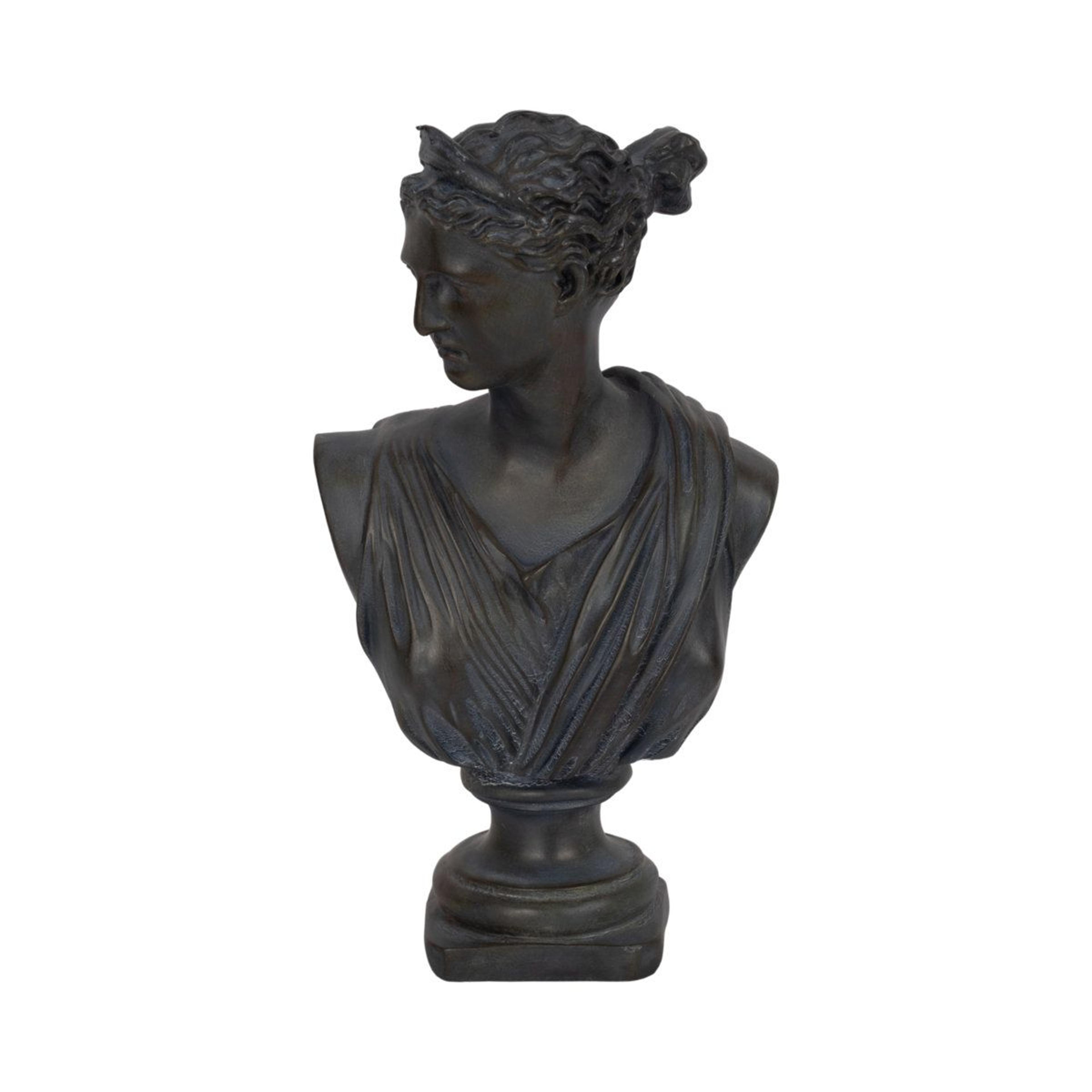boho polyresin greek style bust sculpture hand painted bronze figurine