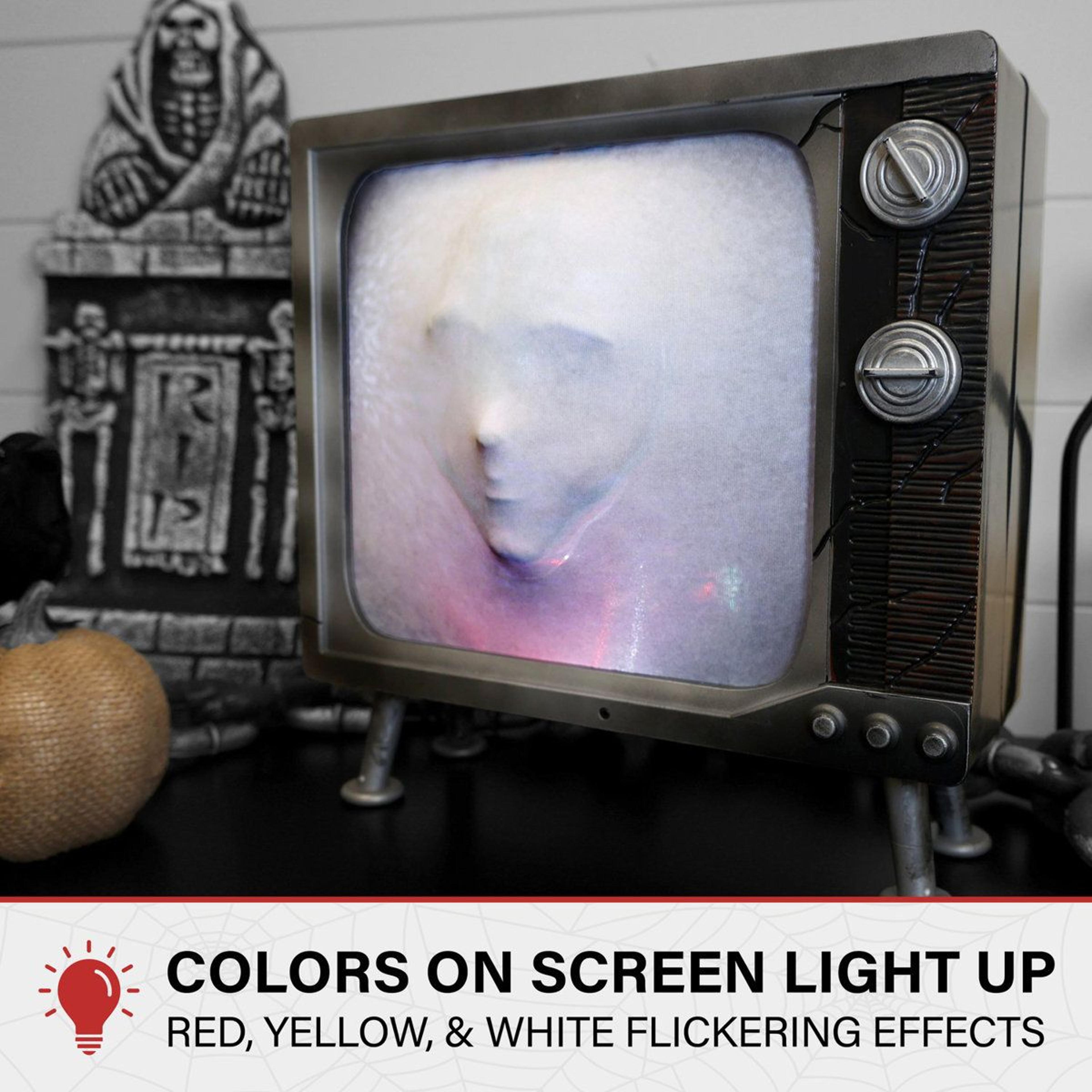 12 Inch Motion Activated Haunted TV Animatronic With Lights And Sound Effects 11