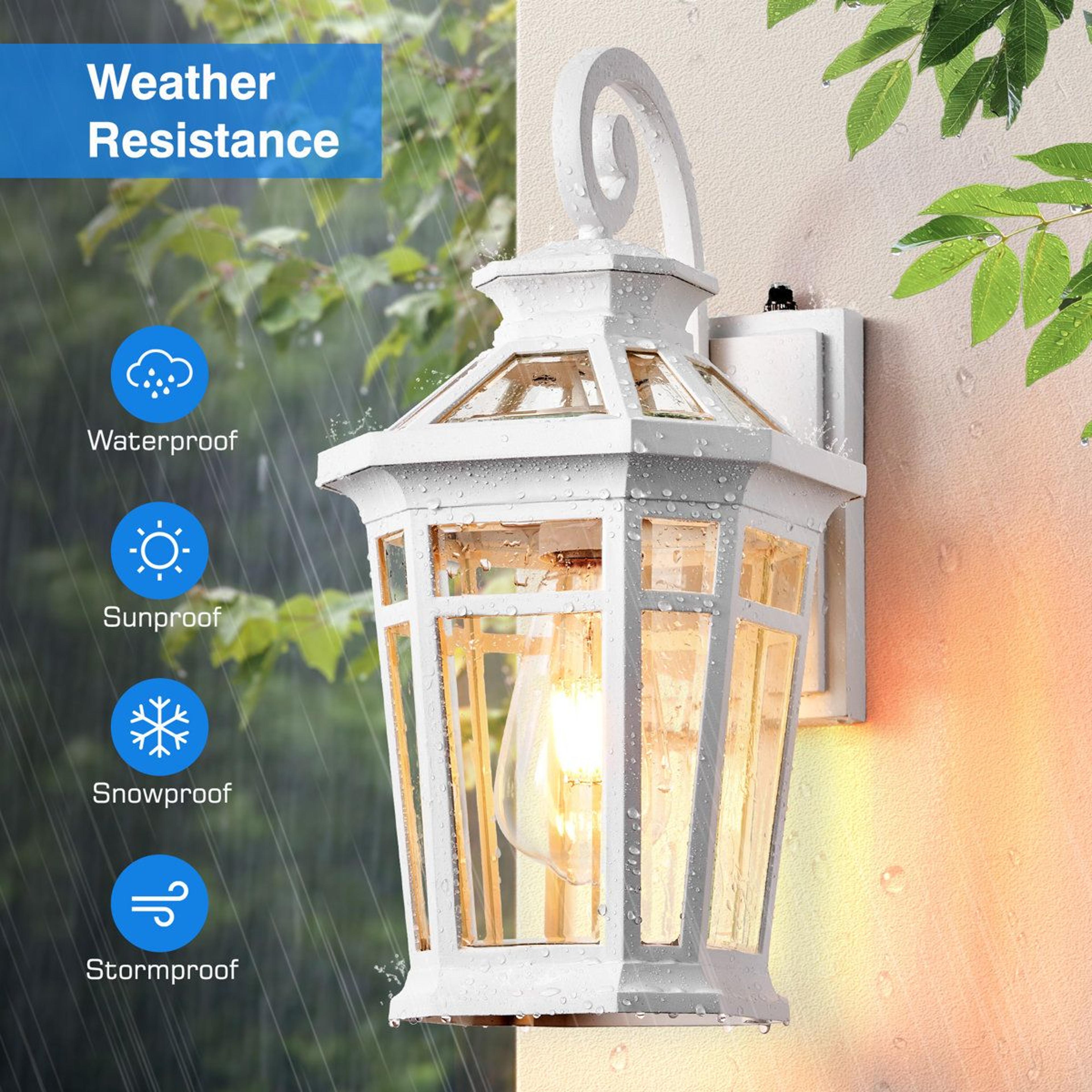 2 Pack Outdoor Wall Lanterns With Dusk To Dawn Sensor 2